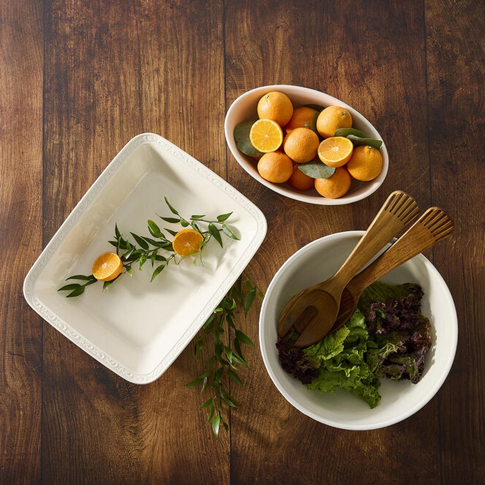 Italian Countryside Salad Serving Bowl with Servers 4 Italian Countryside Salad Serving Bowl with Servers