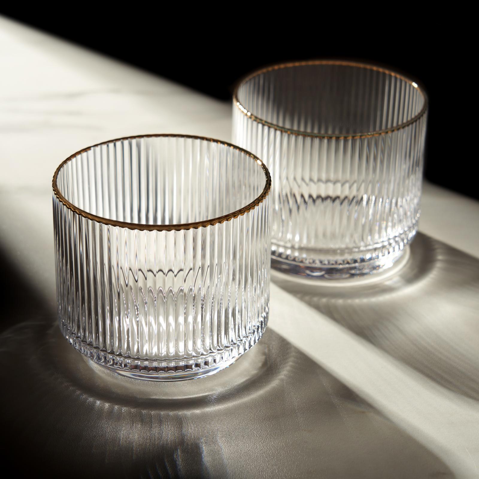 Meridian Crystal Lowball Tumbler, Set of 2 3 Meridian Crystal Lowball Tumbler, Set of 2