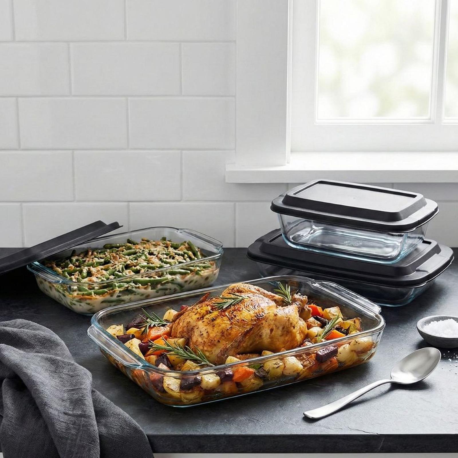 Joyful 4-Piece Glass Oven Dish Set 17 Joyful 4-Piece Glass Oven Dish Set