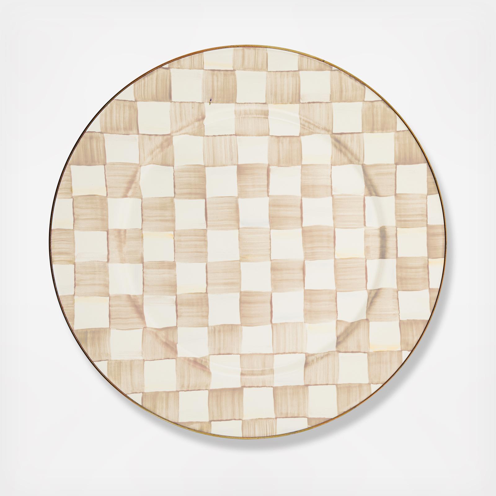 Mocha Check Stainless Steel Serving Platter 13 Mocha Check Stainless Steel Serving Platter