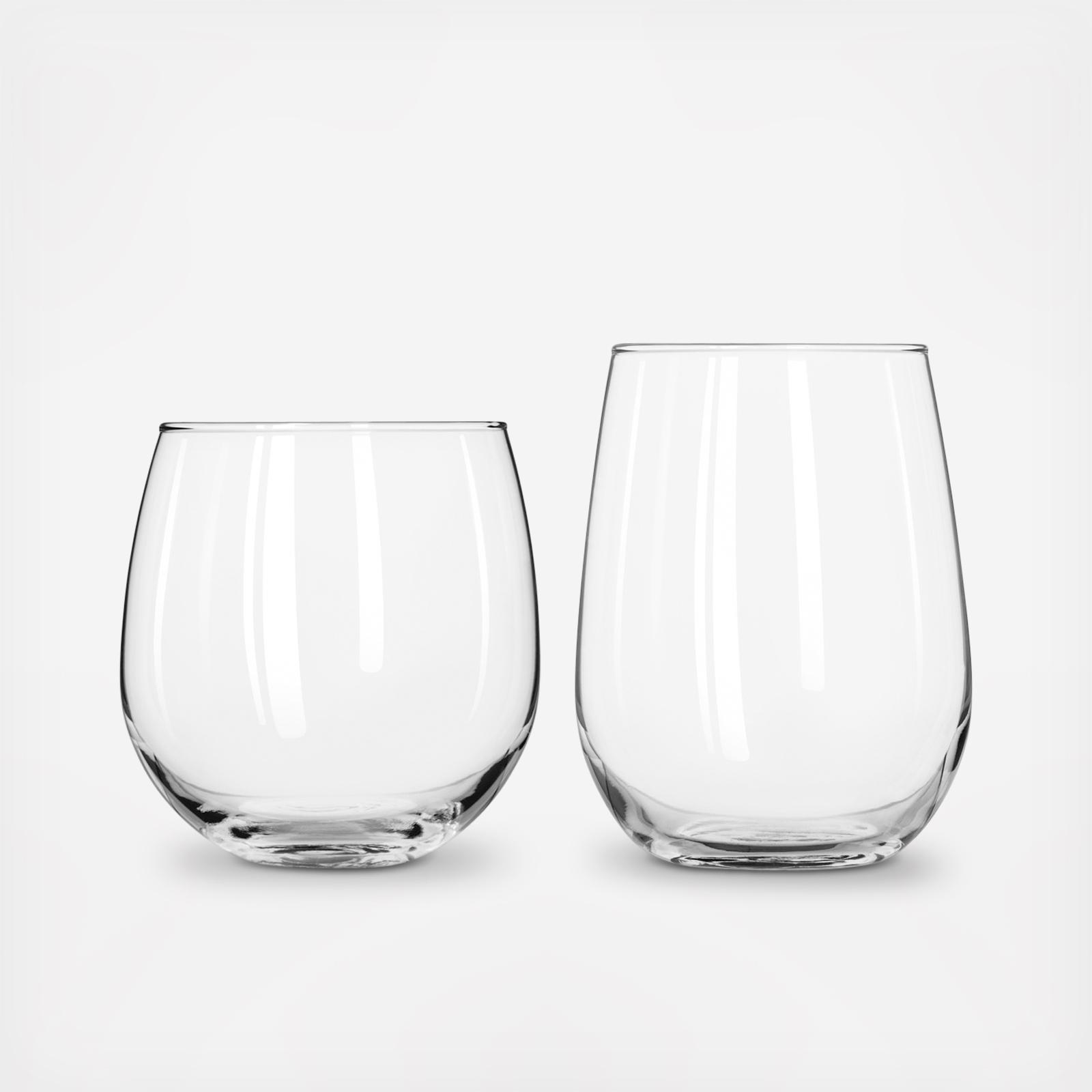 12-Piece Stemless Wine Glass Set 4 12-Piece Stemless Wine Glass Set