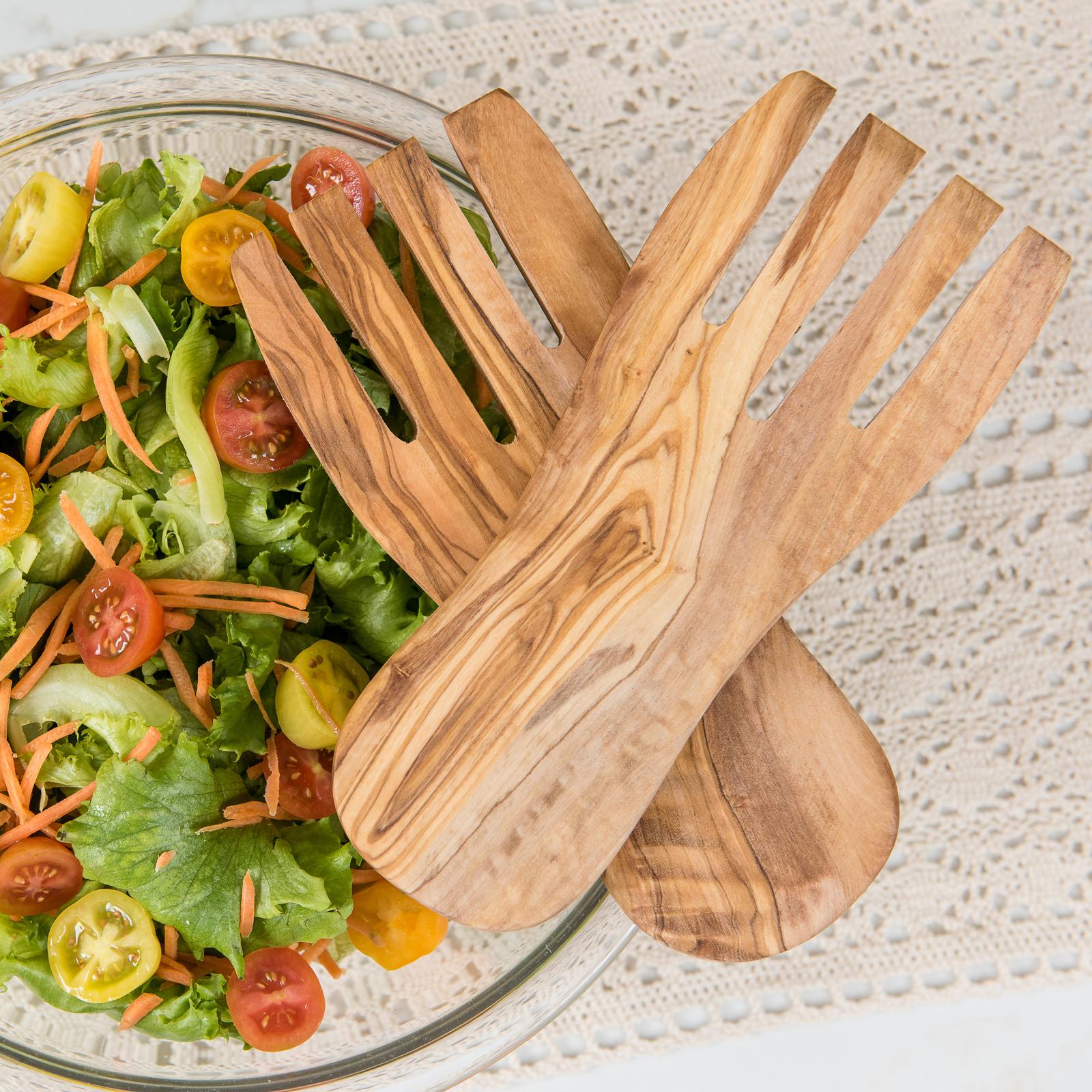 Olive Wood Salad Servers 1 Olive Wood Salad Servers
