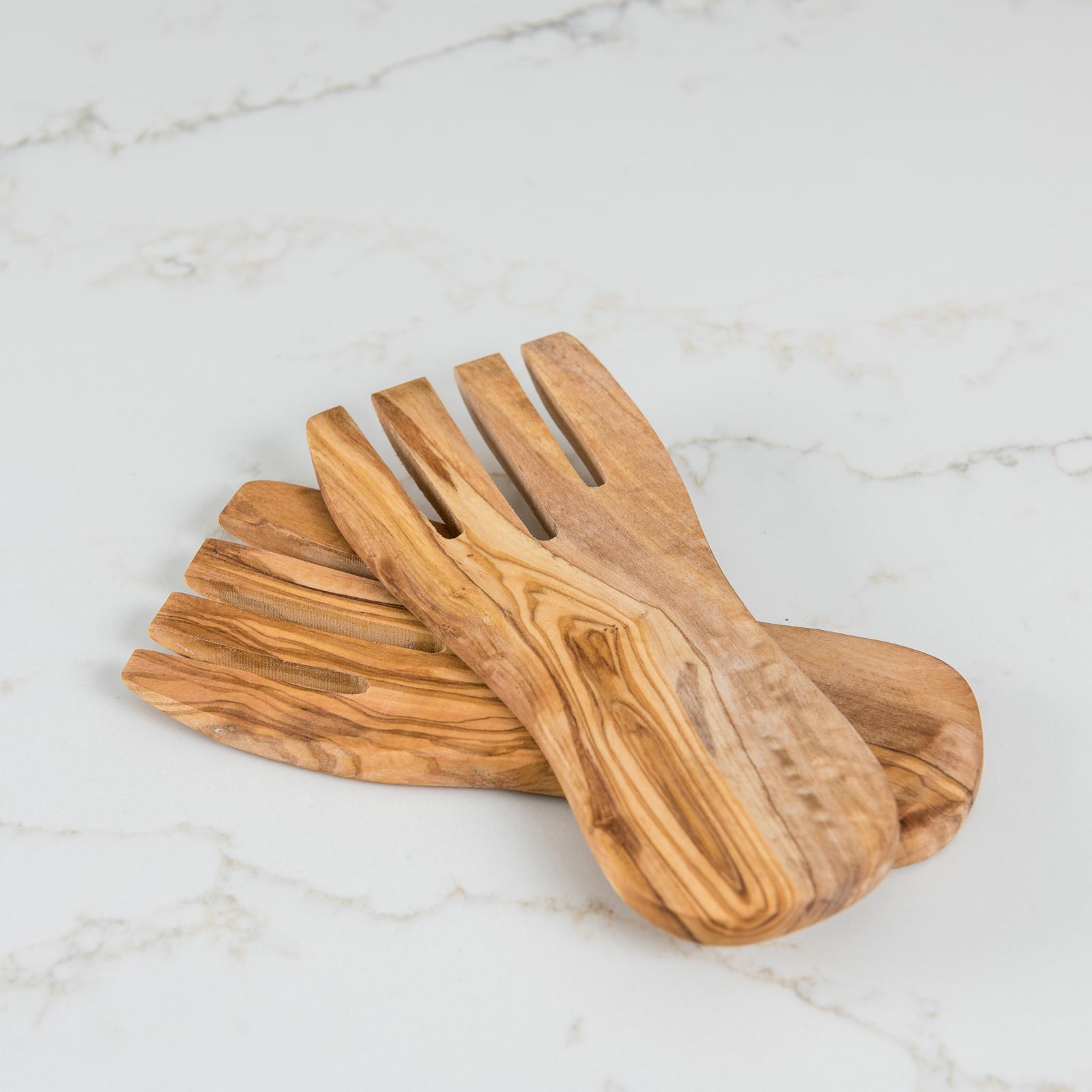 Olive Wood Salad Servers 2 Olive Wood Salad Servers