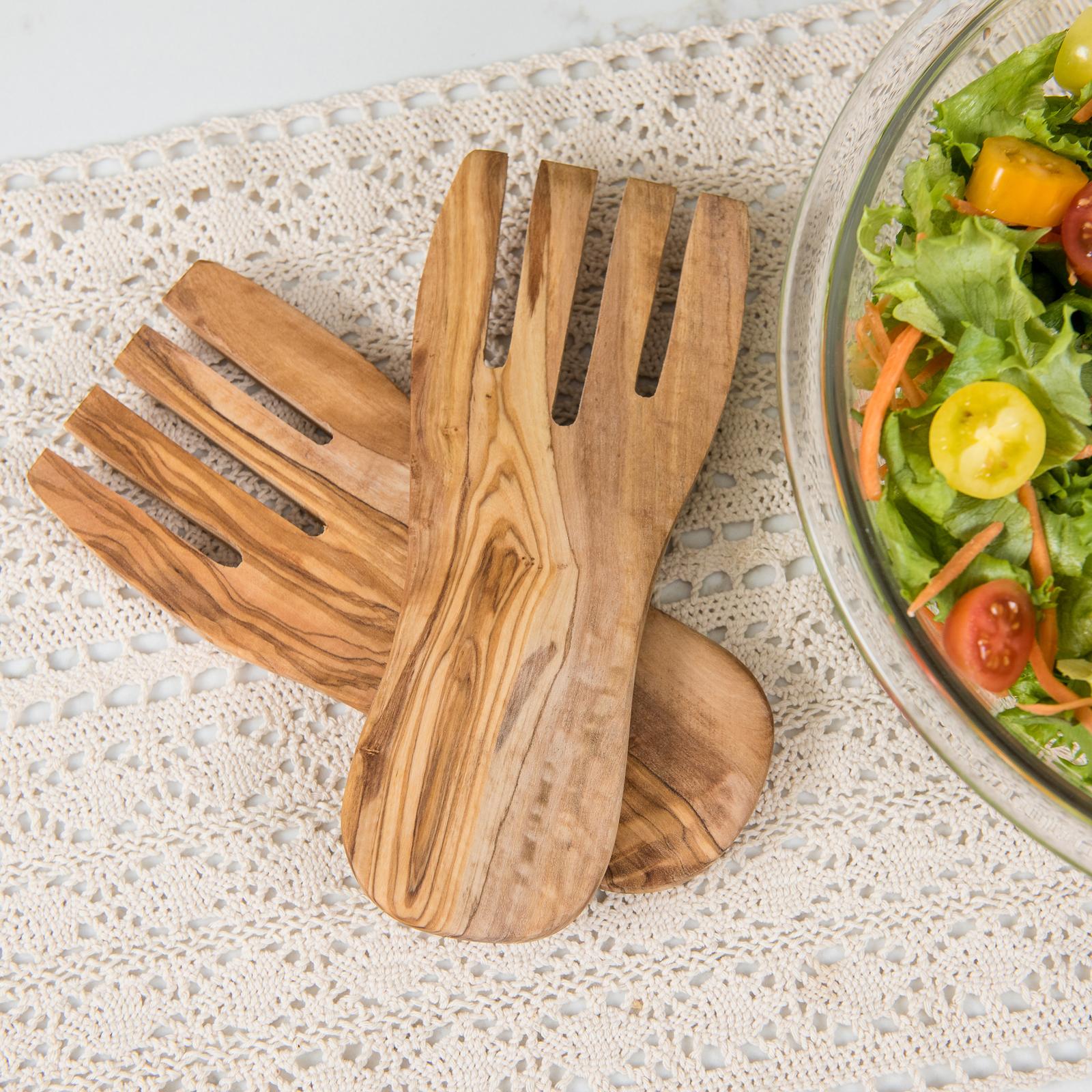 Olive Wood Salad Servers 5 Olive Wood Salad Servers