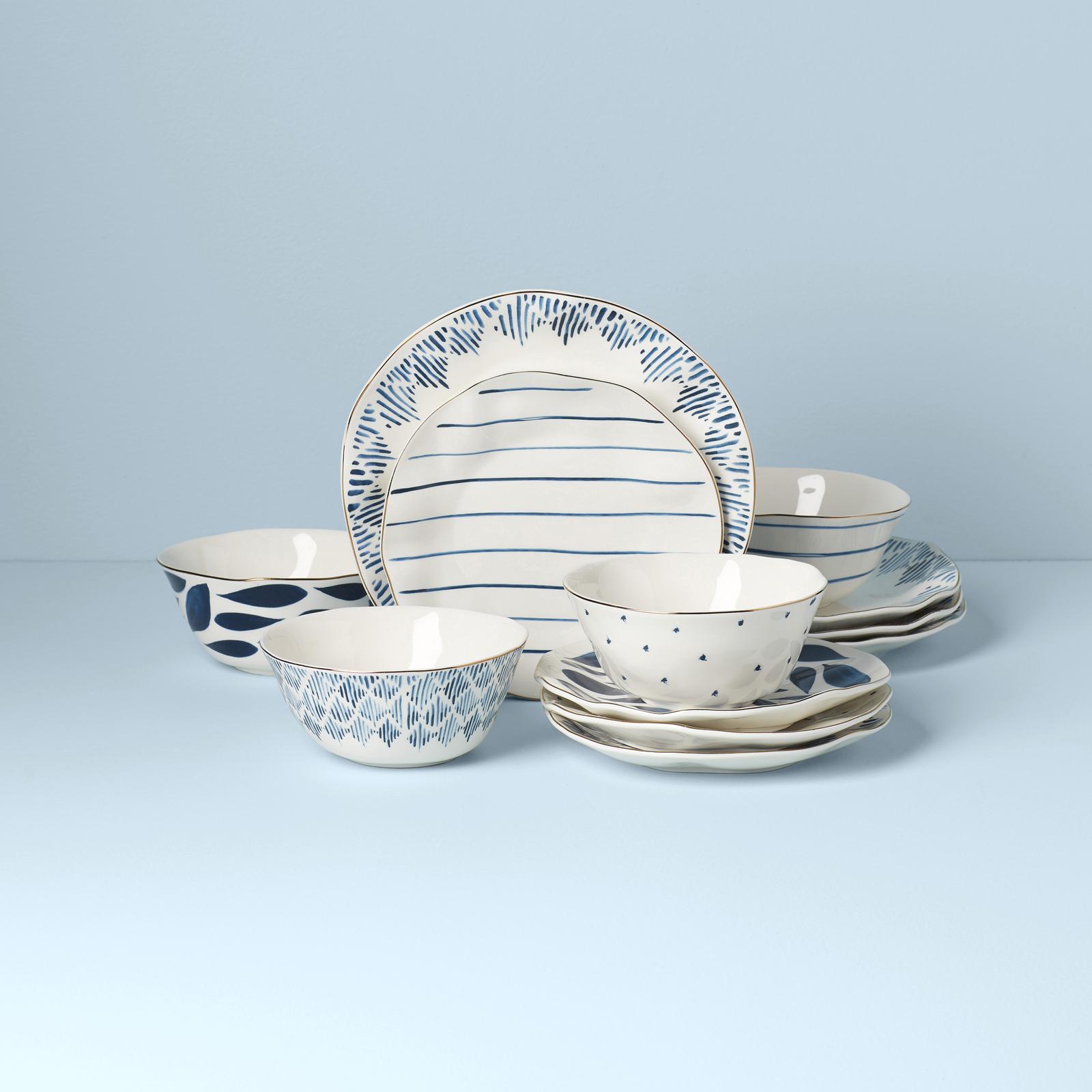 Blue Bay 12-Piece Dinnerware Set, Service for 4 9 Blue Bay 12-Piece Dinnerware Set, Service for 4