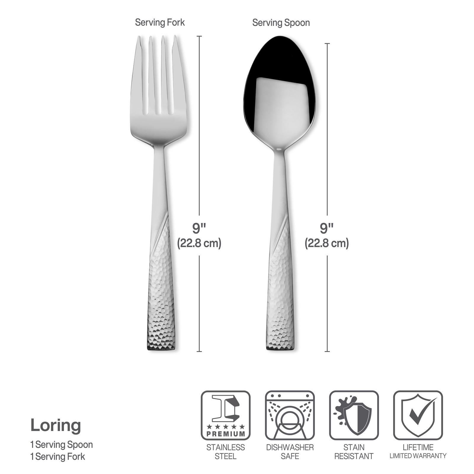 Loring 34-Piece Flatware Set, Service for 8 4 Loring 34-Piece Flatware Set, Service for 8