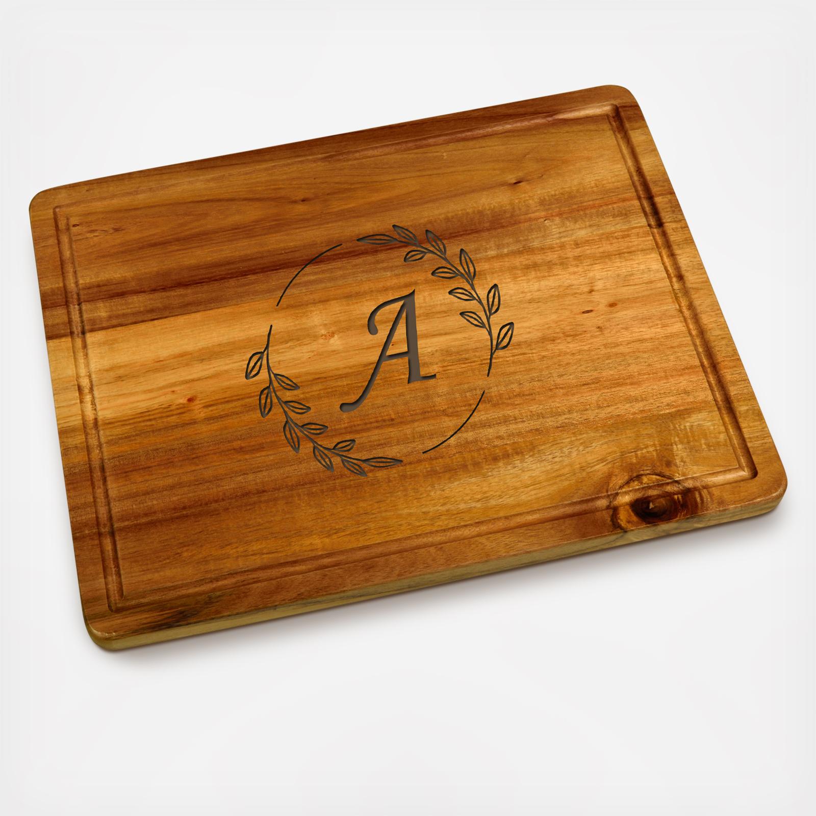 Personalized Engraved Charcuterie Serving Board for Carving & Cutting