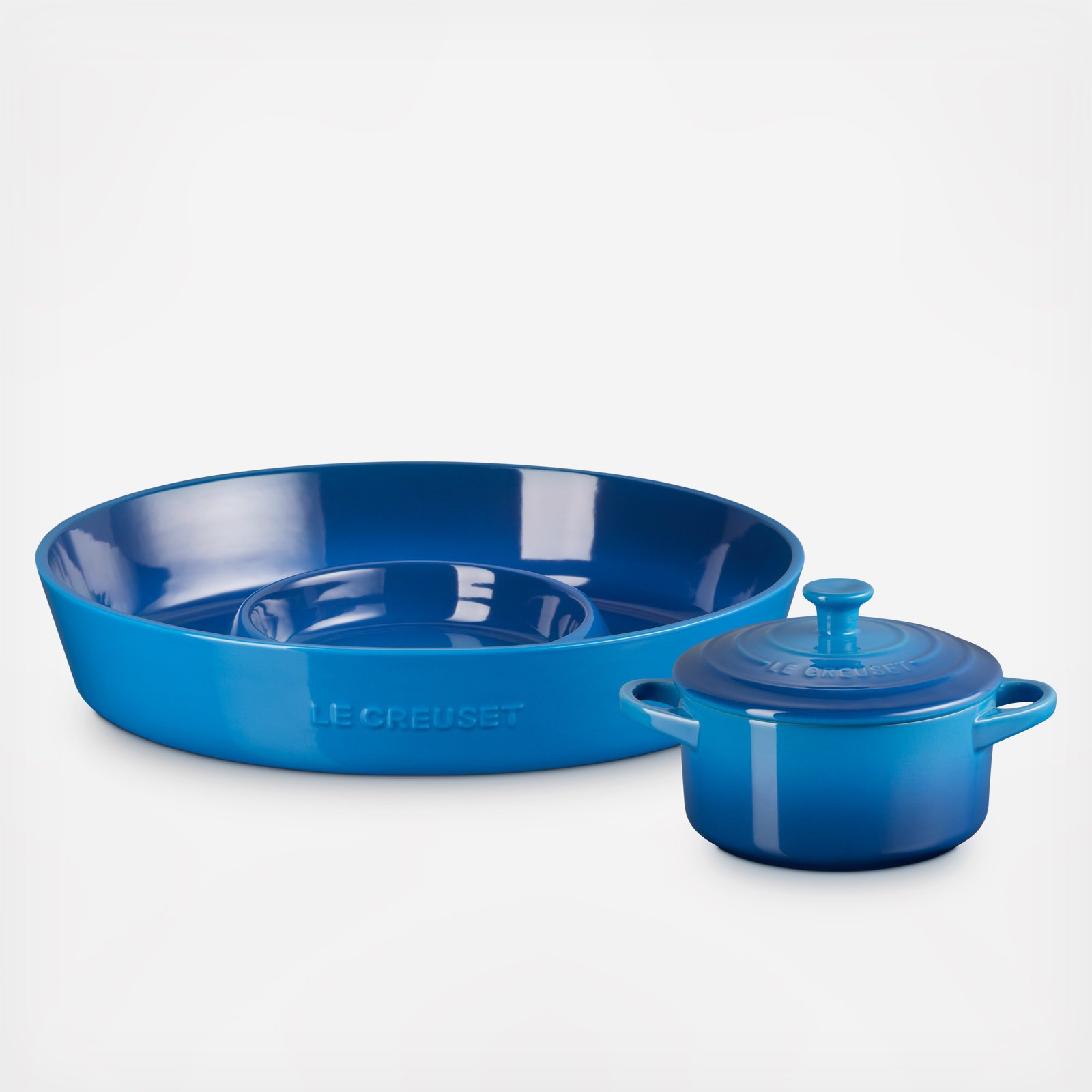 Signature Chip & Dip Platter with Mini Round Cocotte 2 Signature Chip & Dip Platter with Mini Round Cocotte