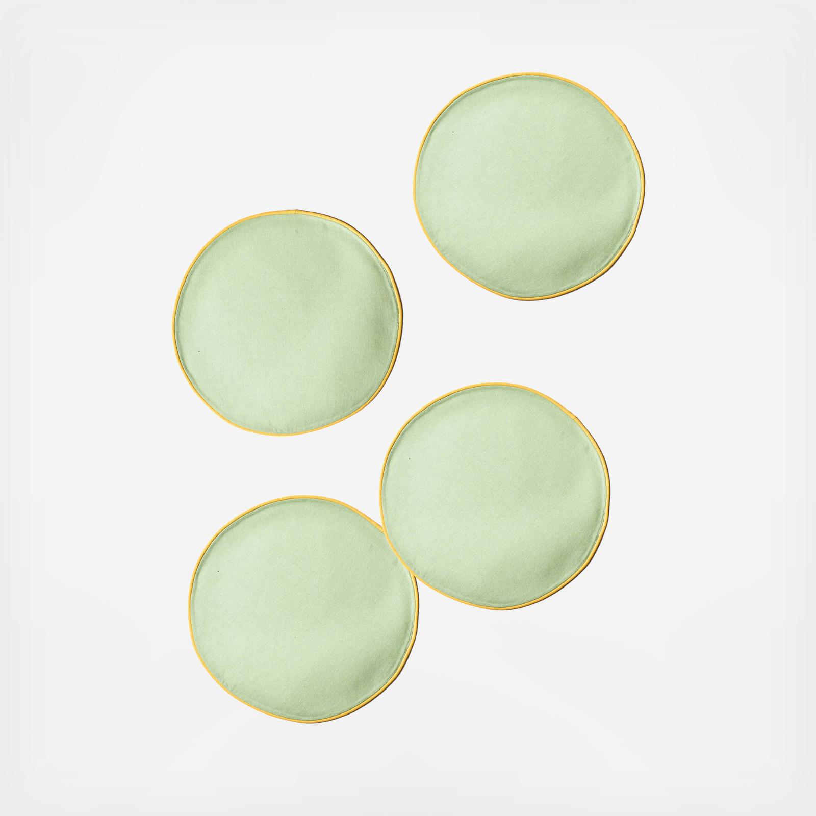 Color Block Round Placemat, Set of 4 2 Color Block Round Placemat, Set of 4