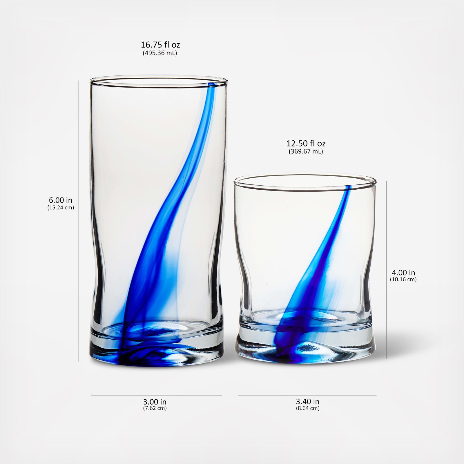 Blue Ribbon Impressions 8-Piece Drinkware Glass Set 7 Blue Ribbon Impressions 8-Piece Drinkware Glass Set