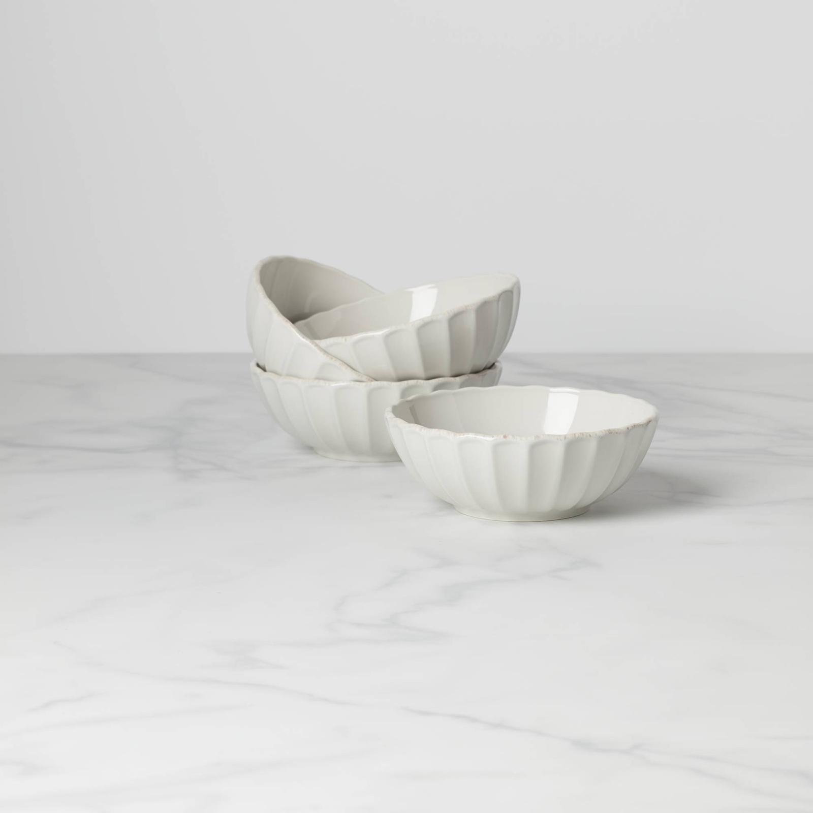 French Perle Scallop Bowl, Set of 4 9 French Perle Scallop Bowl, Set of 4