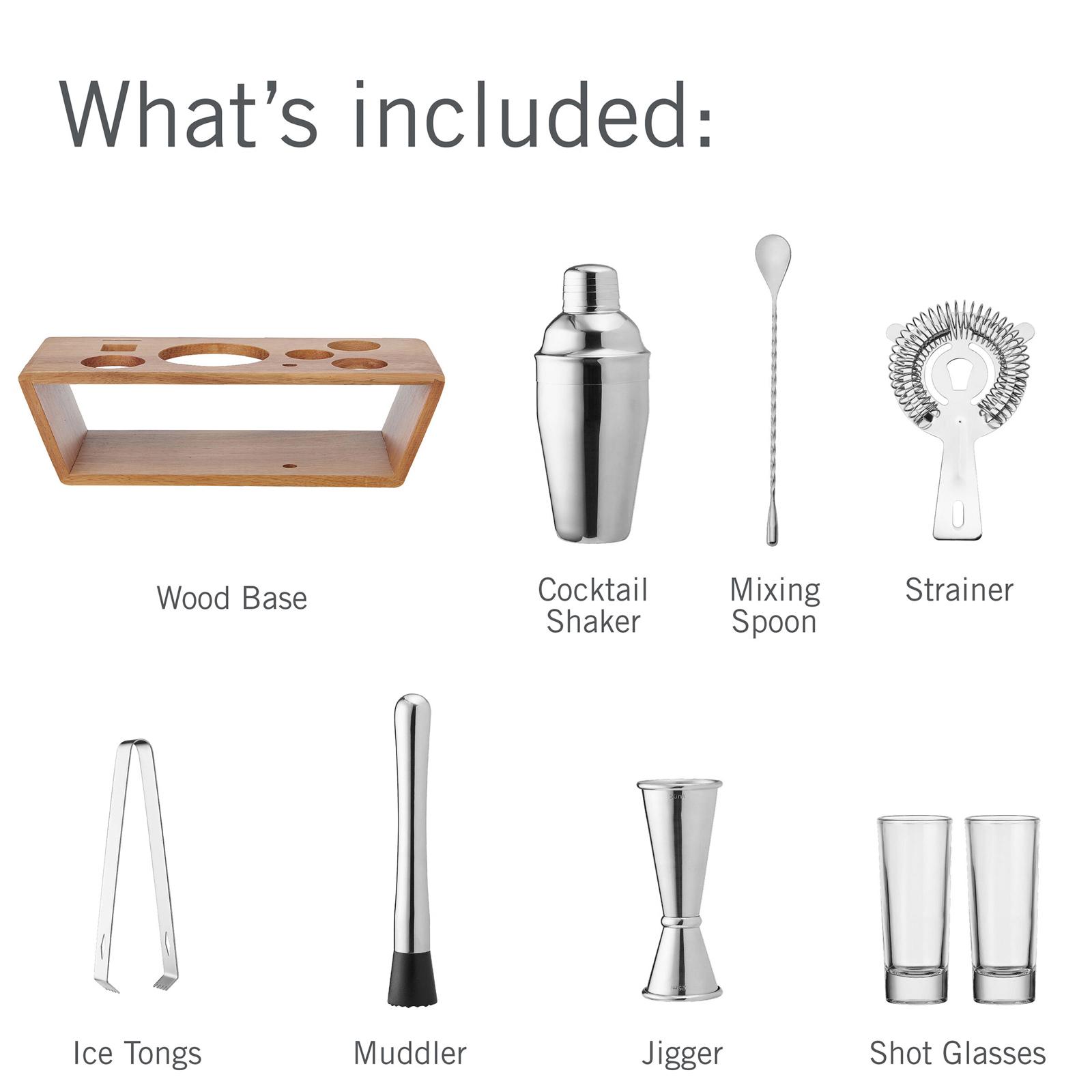 Glenwood 9-Piece Mixology Set 8 Glenwood 9-Piece Mixology Set