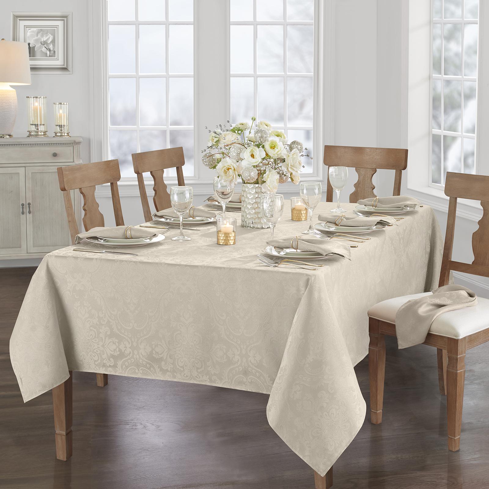 Caiden Elegance Damask Tablecloth 12 Caiden Elegance Damask Tablecloth