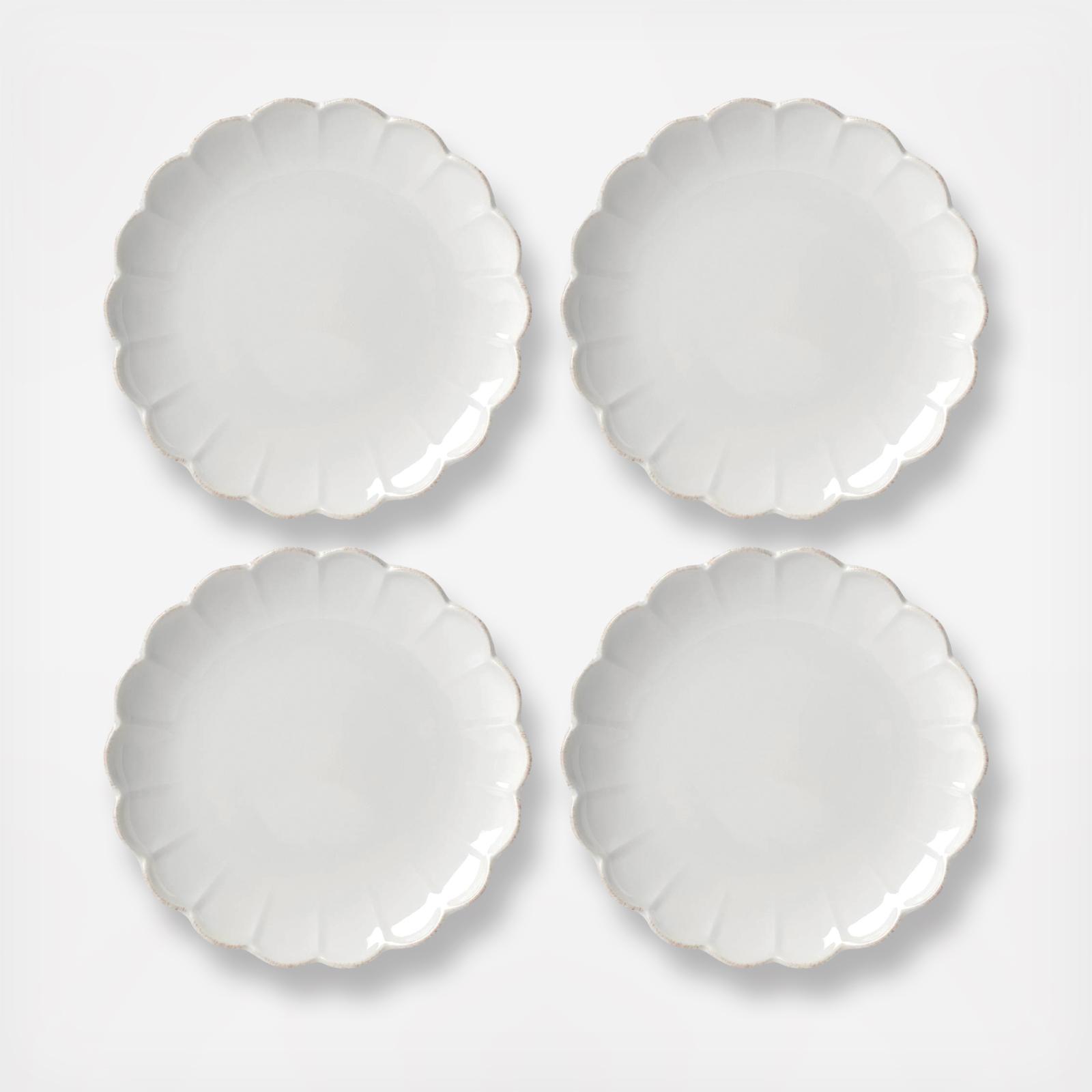 French Perle Scallop Accent Plate, Set of 4 2 French Perle Scallop Accent Plate, Set of 4