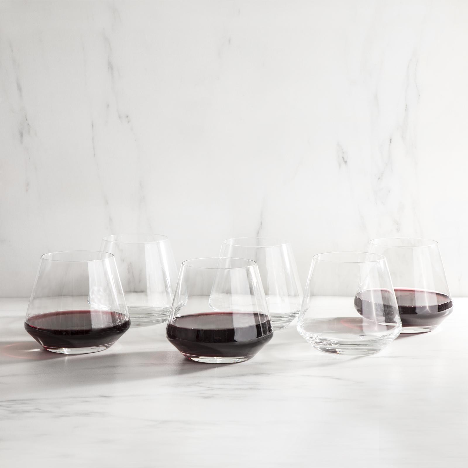 Puro Burgundy Stemless Wine Glass, Set of 6 1 Puro Burgundy Stemless Wine Glass, Set of 6