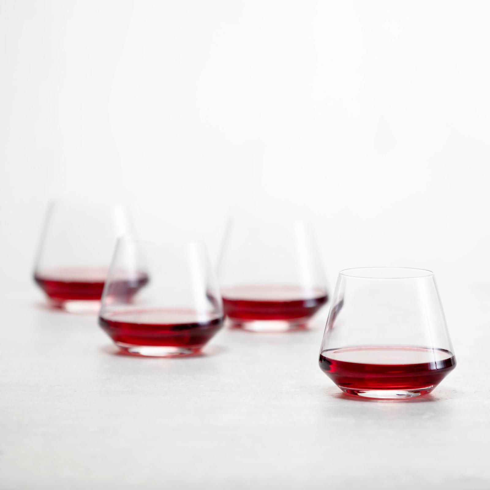 Puro Burgundy Stemless Wine Glass, Set of 6 5 Puro Burgundy Stemless Wine Glass, Set of 6