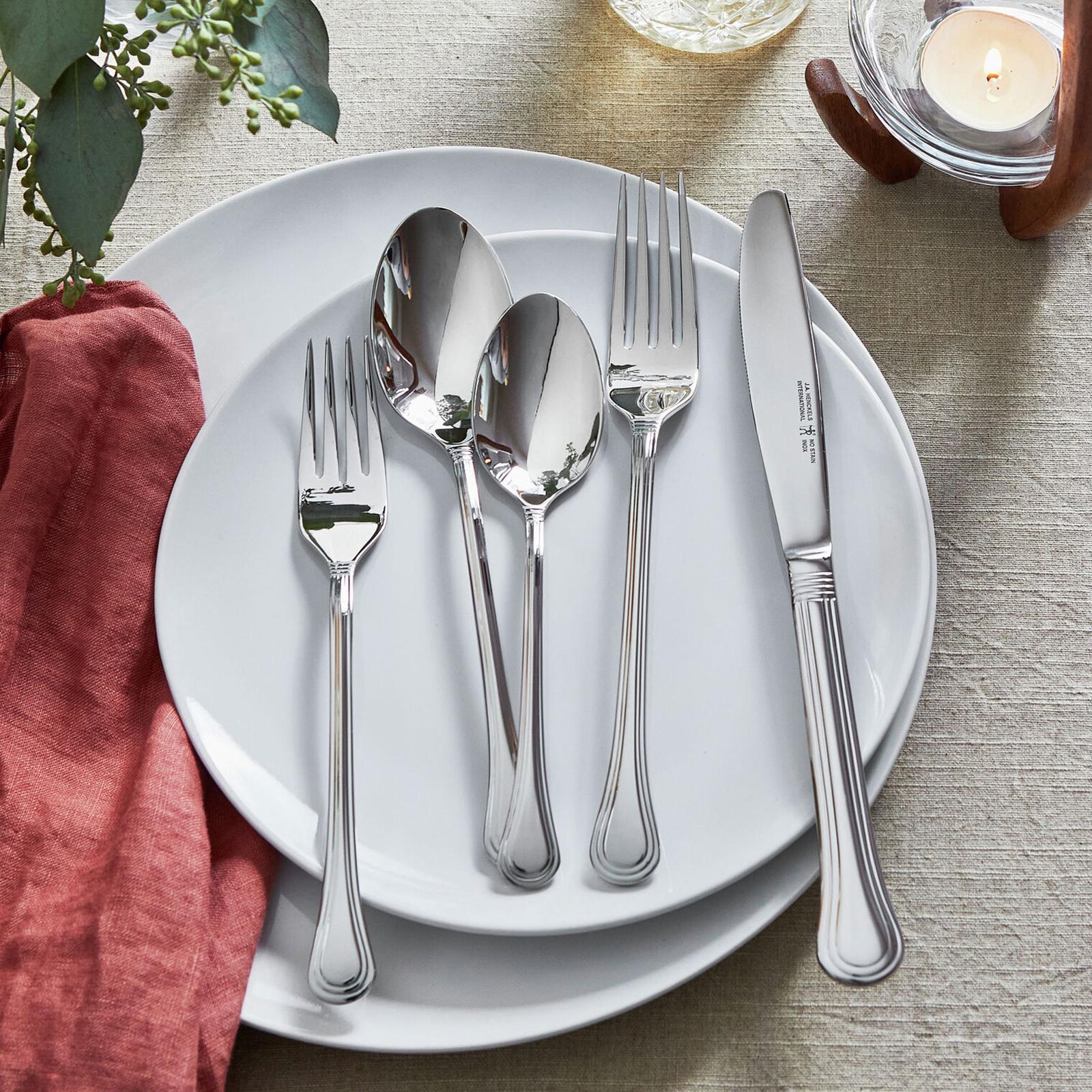Astley Polished 65-Piece Stainless Flatware Set, Service for 12