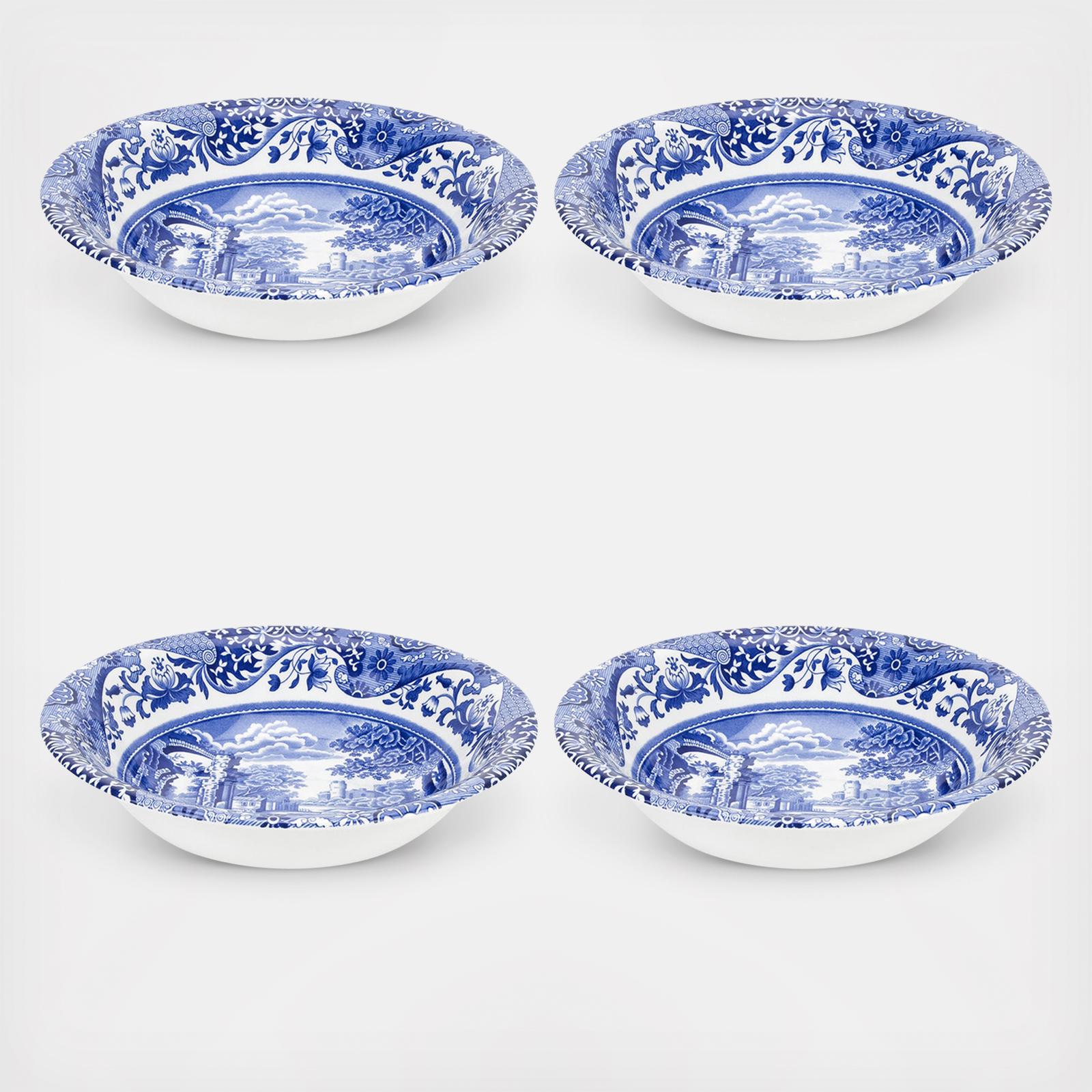 Blue Italian Ascot Cereal Bowl, Set of 4 2 Blue Italian Ascot Cereal Bowl, Set of 4