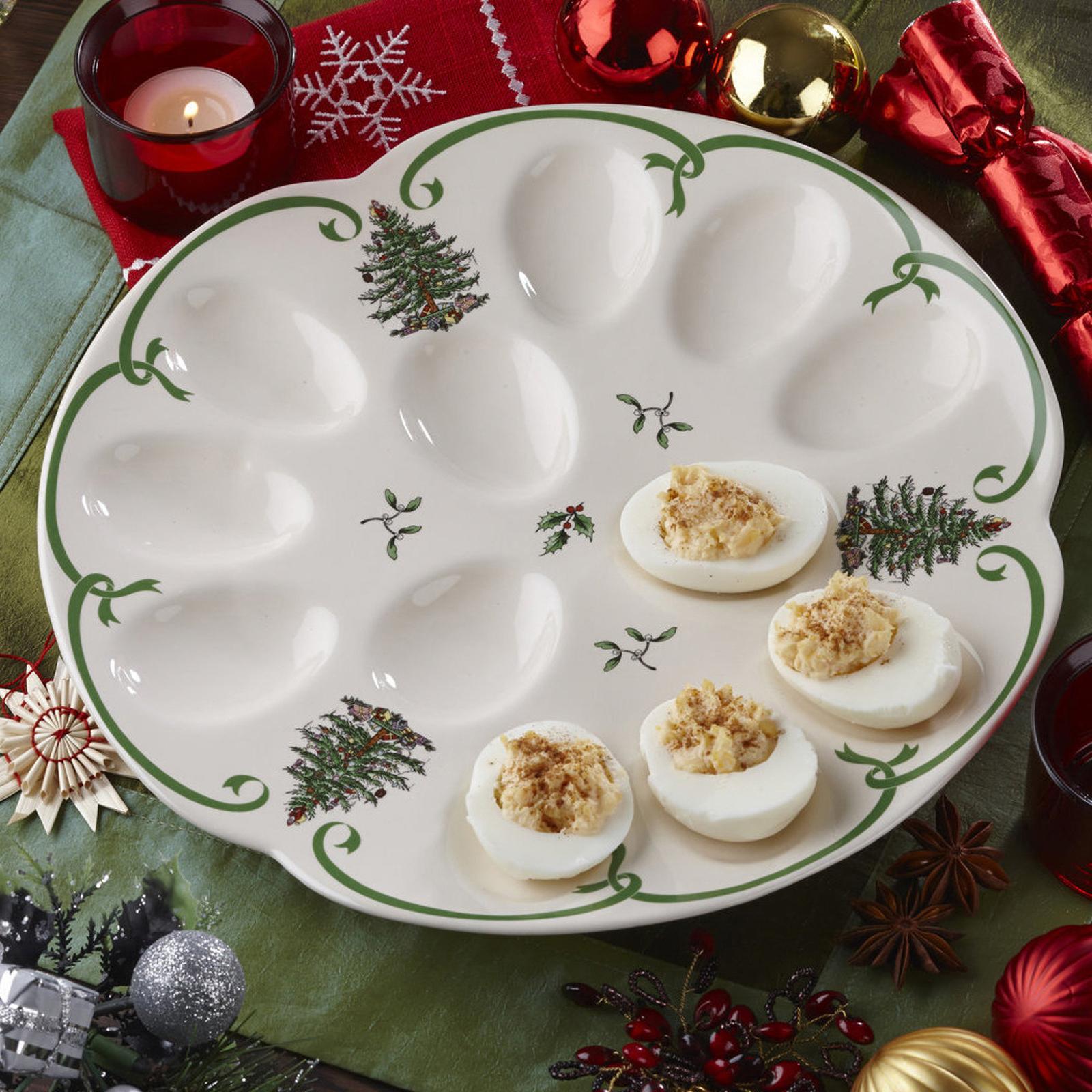 Christmas Tree Devilled Egg Dish 1 Christmas Tree Devilled Egg Dish