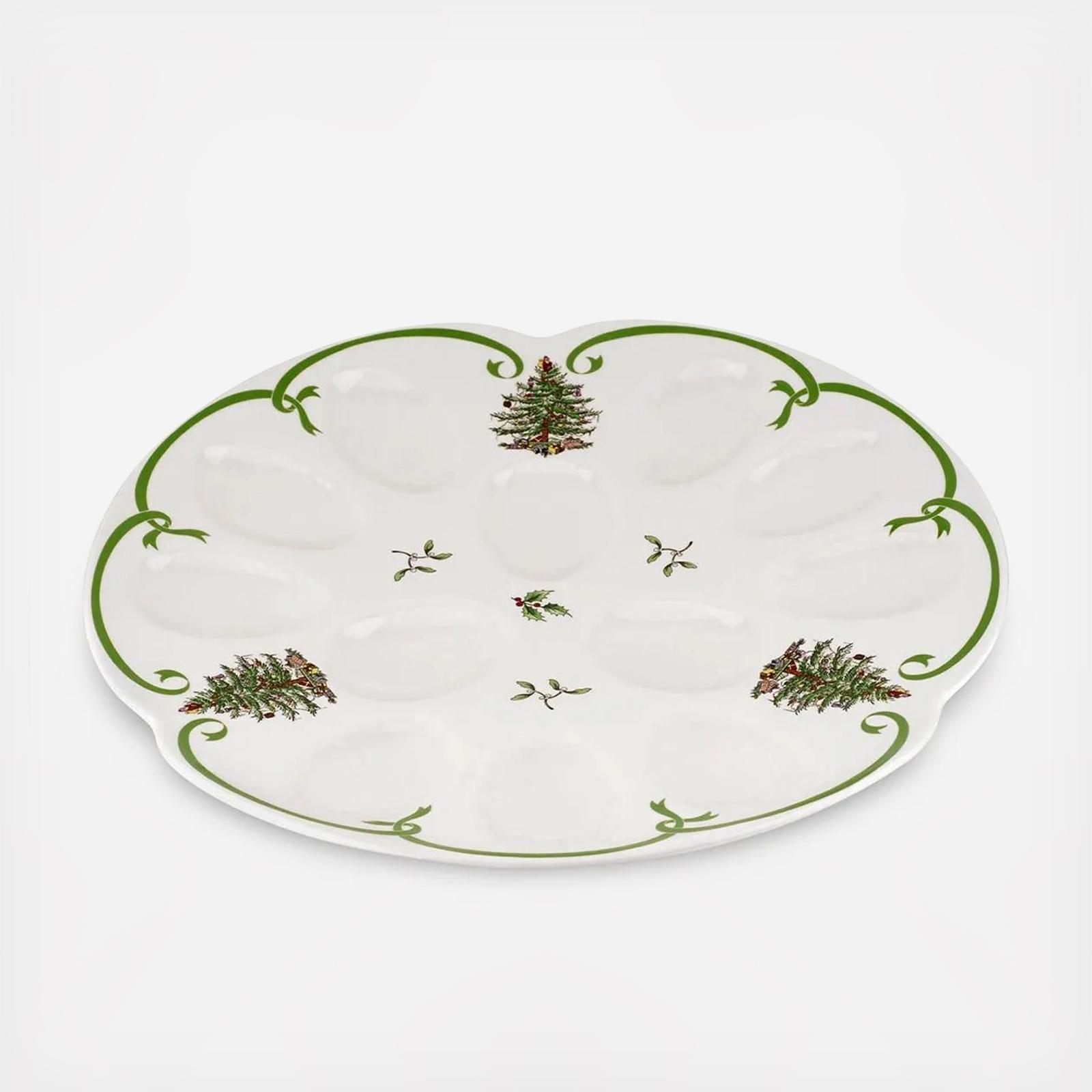Christmas Tree Devilled Egg Dish 2 Christmas Tree Devilled Egg Dish