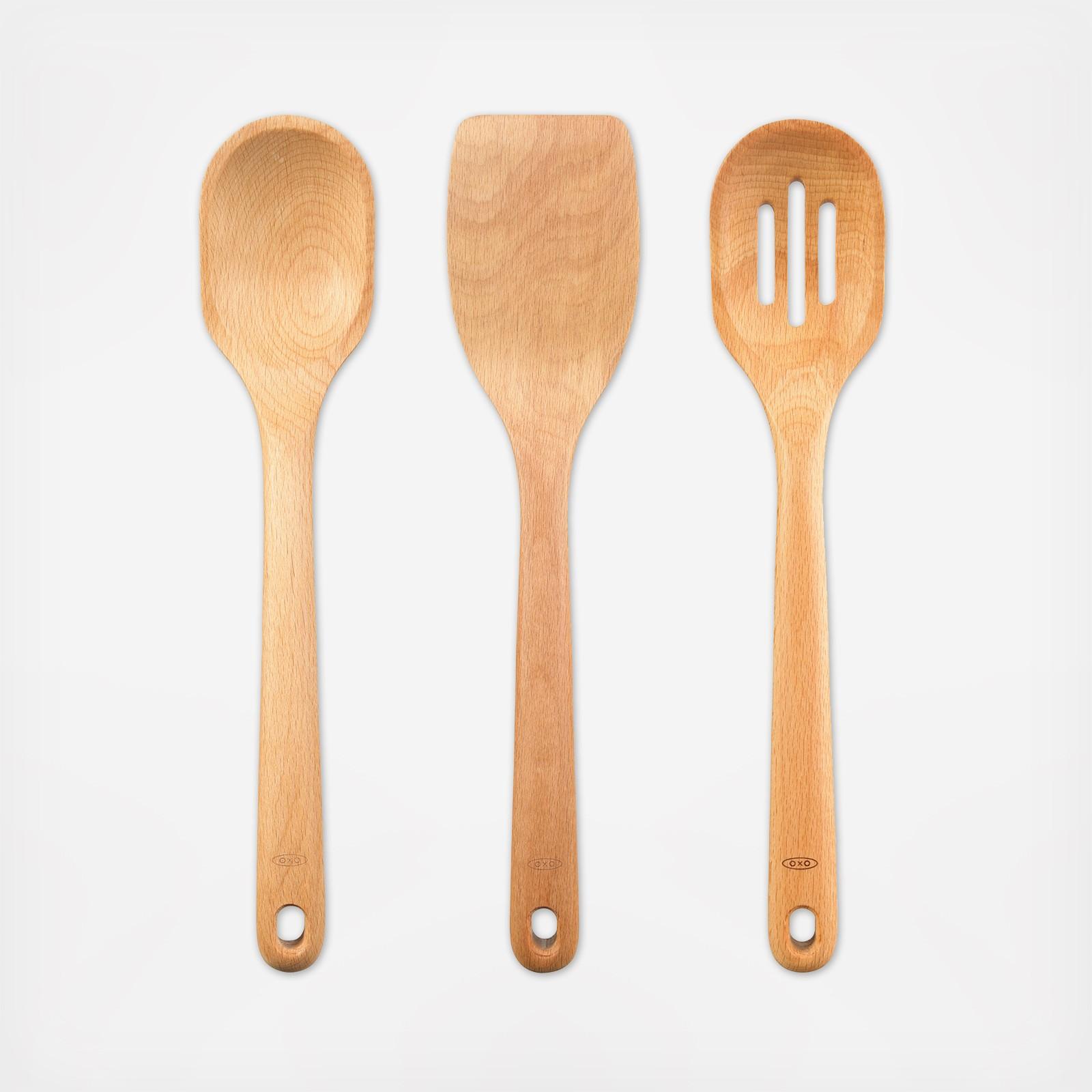 Good Grips 3-Piece Wooden Utensil Set 1 Good Grips 3-Piece Wooden Utensil Set