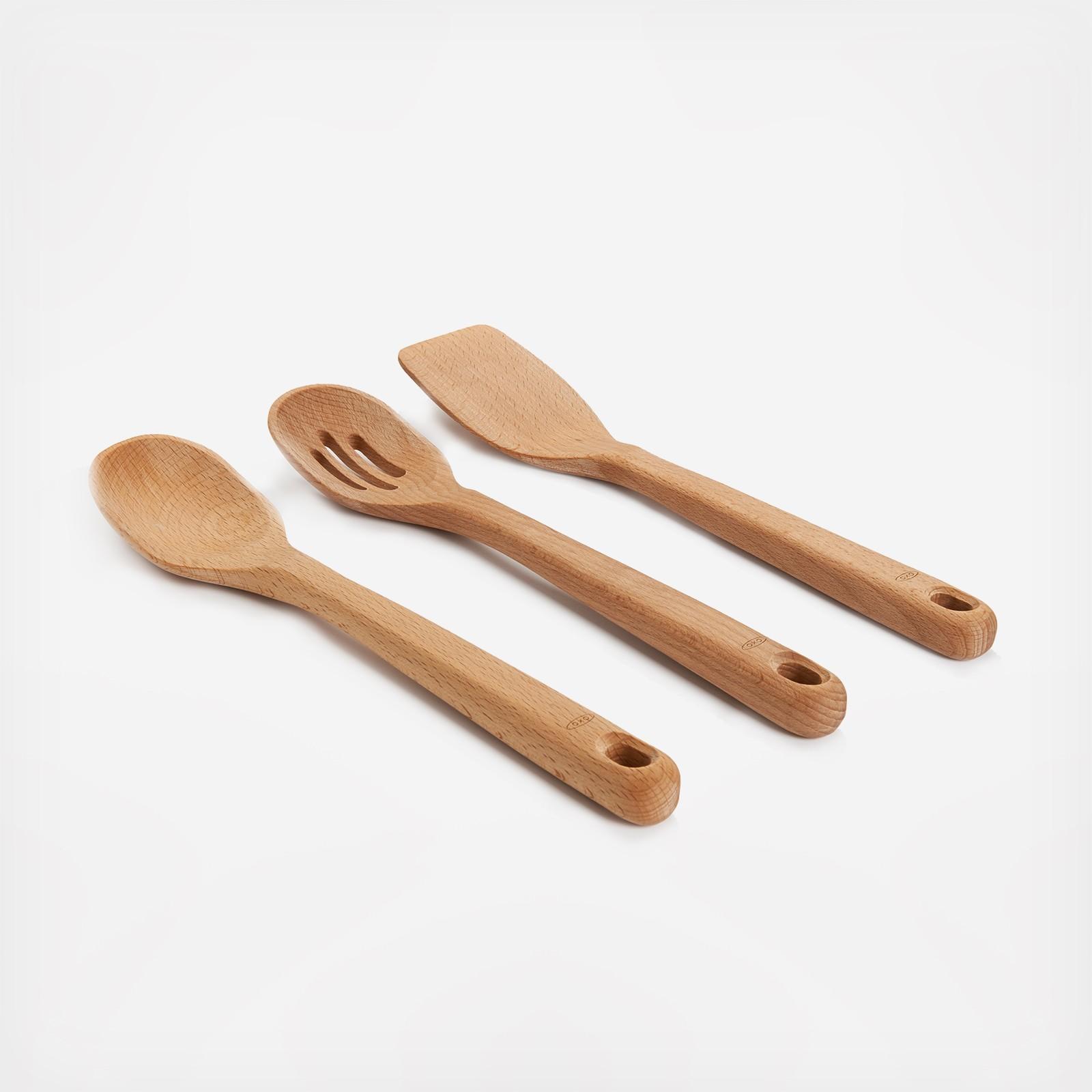 Good Grips 3-Piece Wooden Utensil Set 2 Good Grips 3-Piece Wooden Utensil Set