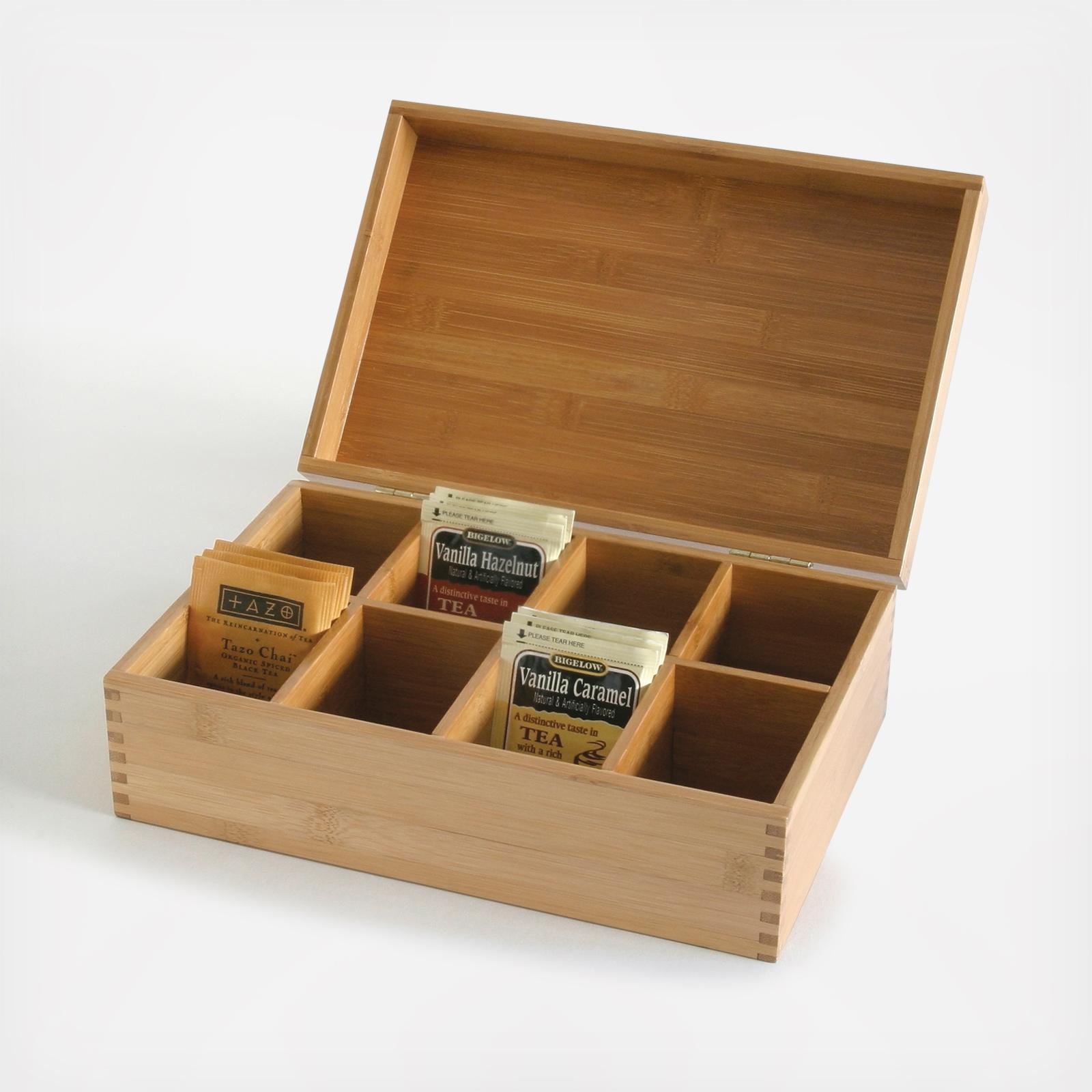 Bamboo 8-Section Tea Box 12 Bamboo 8-Section Tea Box