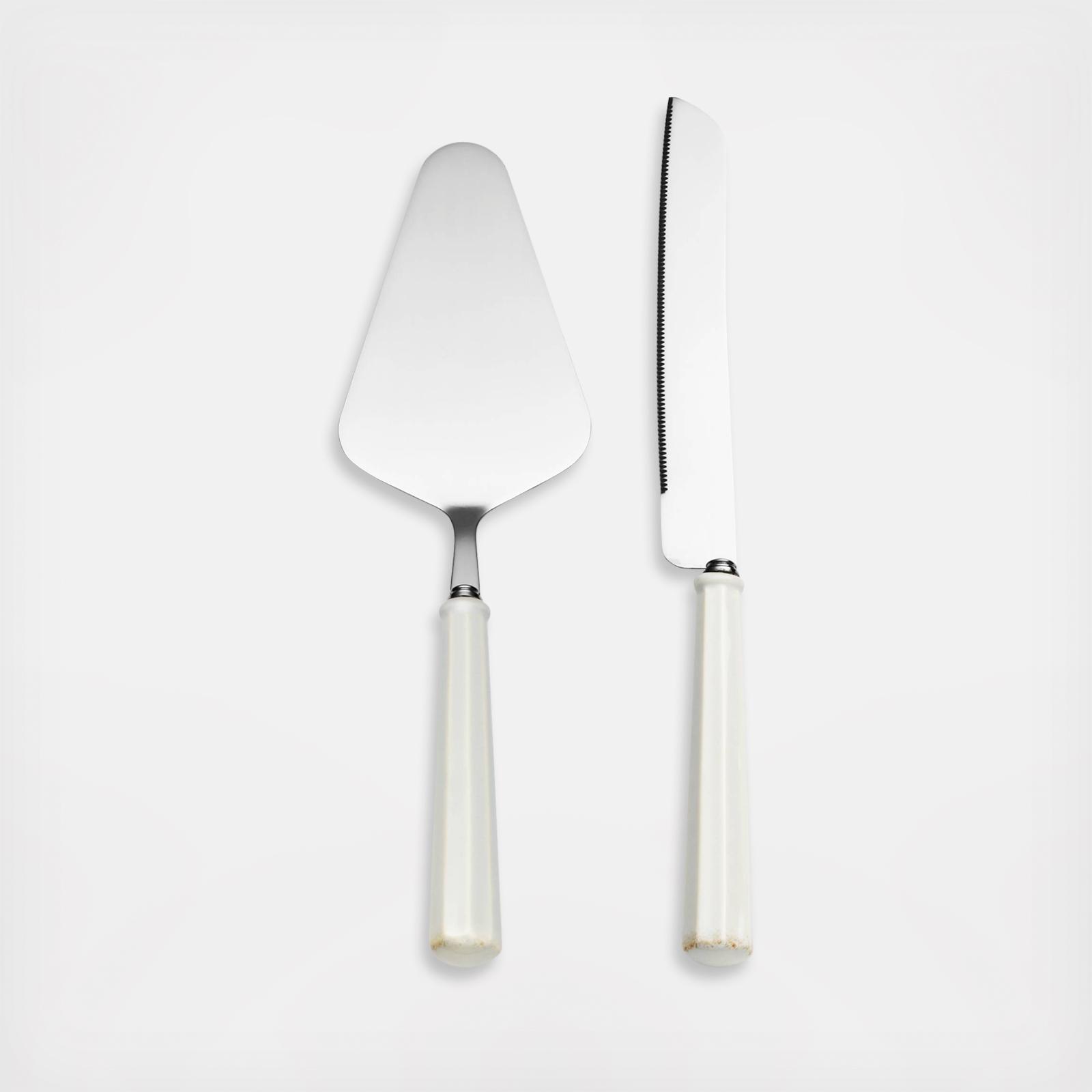 French Perle Scallop 2-Piece Dessert Set 6 French Perle Scallop 2-Piece Dessert Set