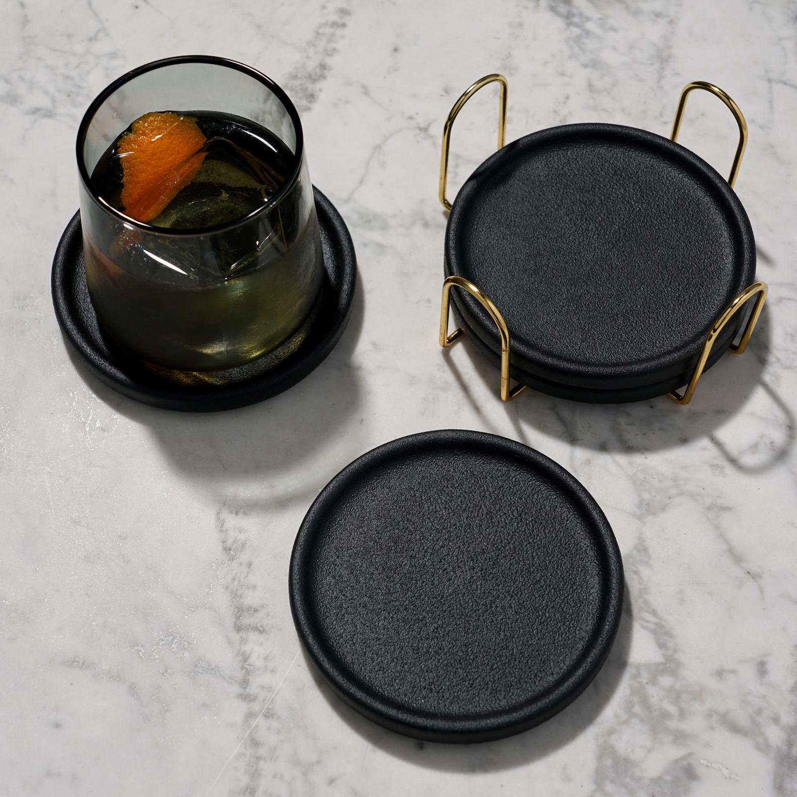 Earthenware Coaster, Set of 4 8 Earthenware Coaster, Set of 4