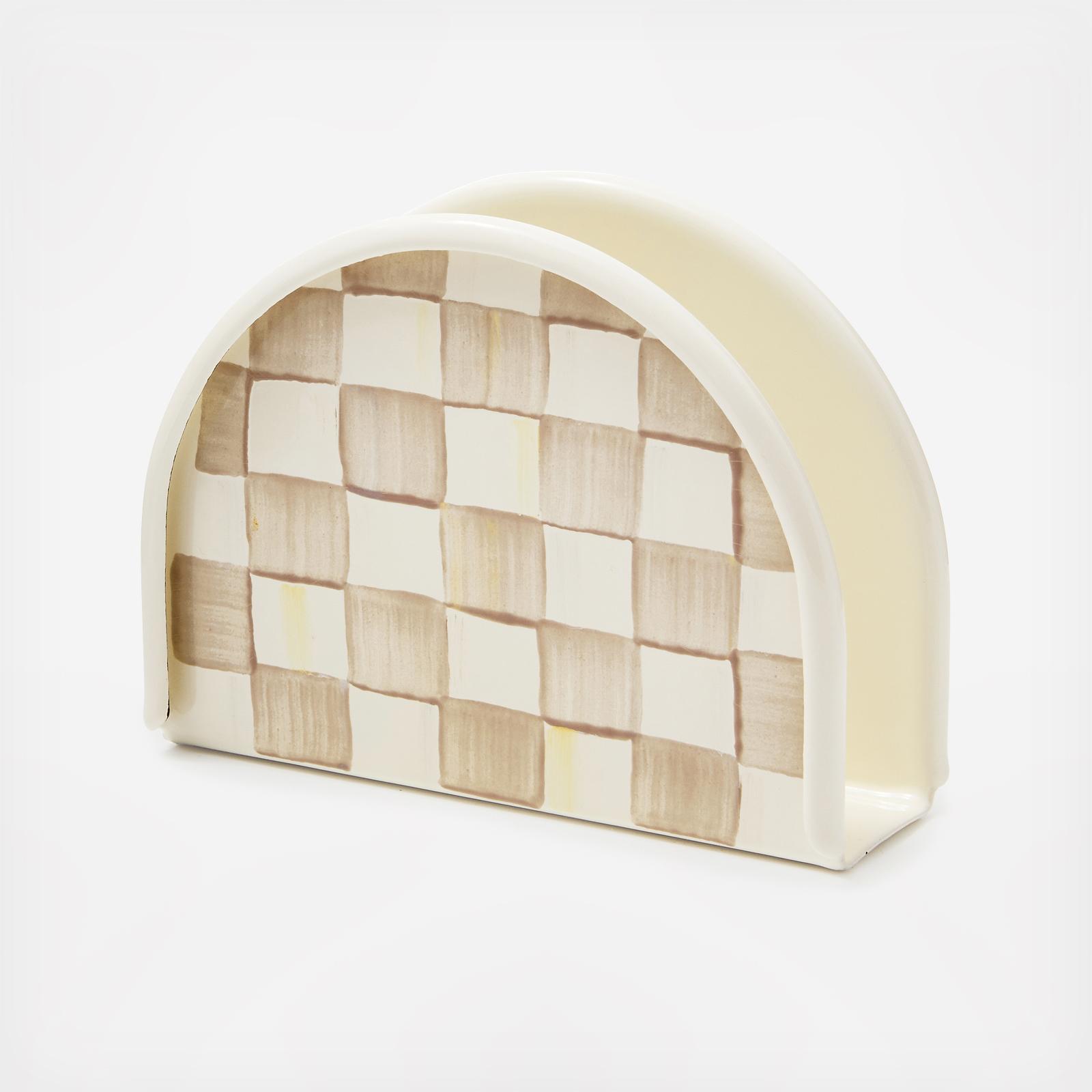 Mocha Check Steel Napkin Holder 9 Mocha Check Steel Napkin Holder