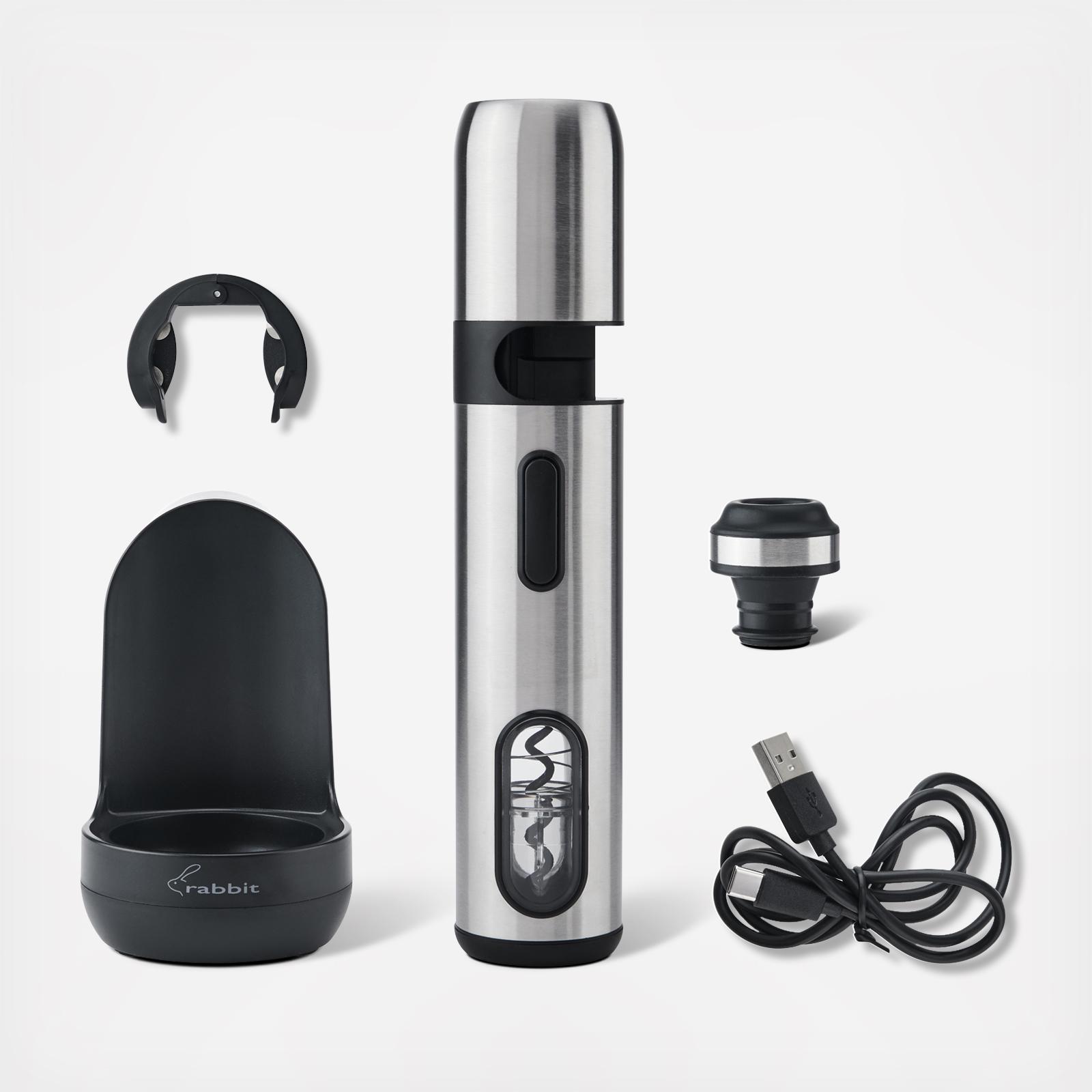Stainless Steel 3-in-1 Open & Preserve Electric Corkscrew