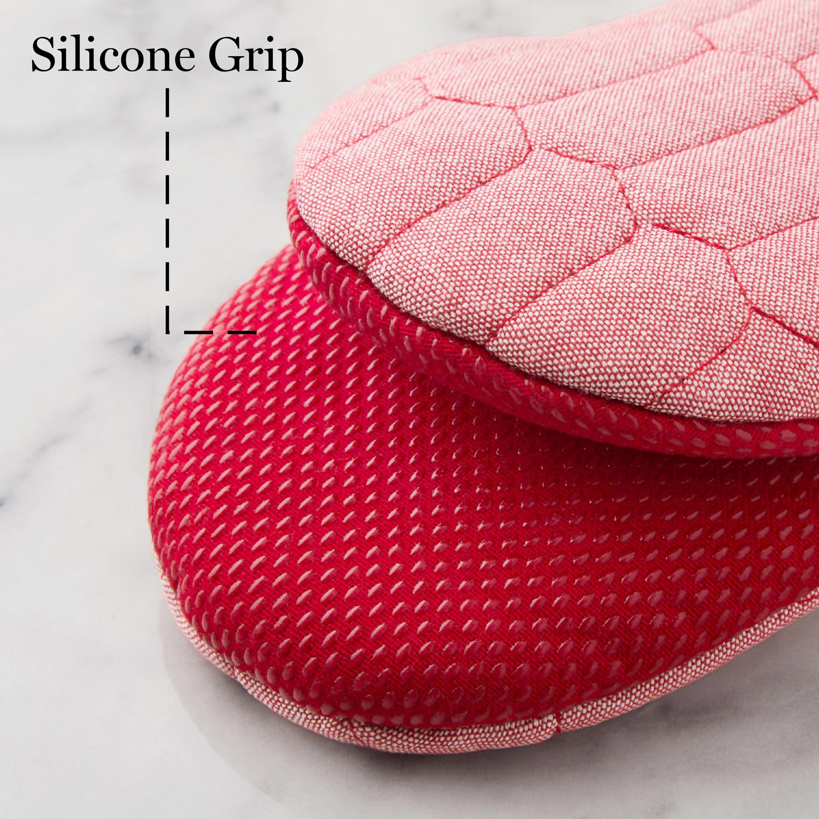 Honeycomb Chambray Mini Oven Mitt, Set of 2 6 Honeycomb Chambray Mini Oven Mitt, Set of 2