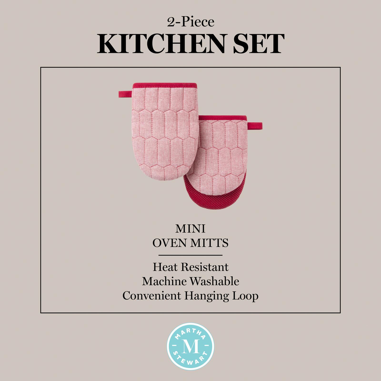 Honeycomb Chambray Mini Oven Mitt, Set of 2 8 Honeycomb Chambray Mini Oven Mitt, Set of 2