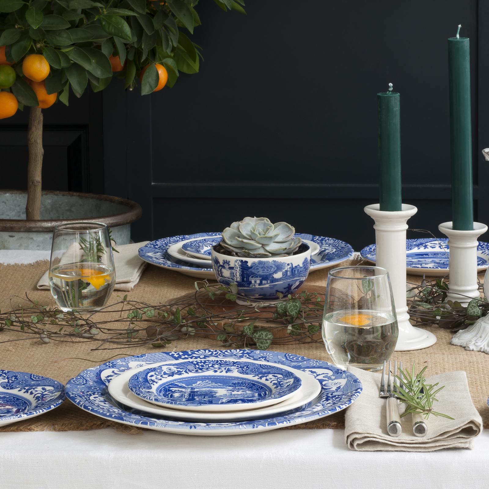 Blue Italian Salad Plate, Set of 4 3 Blue Italian Salad Plate, Set of 4