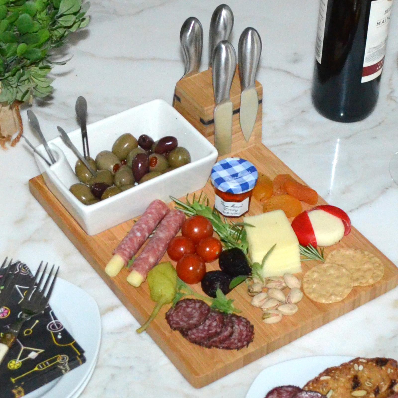 Buxton 10-Piece Charcuterie Board & Cheese Tool Set 3 Buxton 10-Piece Charcuterie Board & Cheese Tool Set