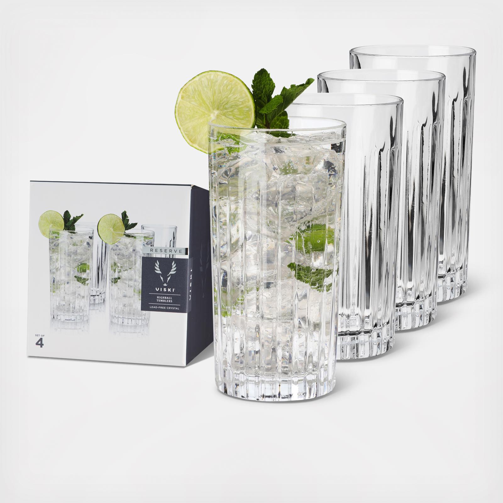 European Crystal Highball Tumbler, Set of 4 6 European Crystal Highball Tumbler, Set of 4