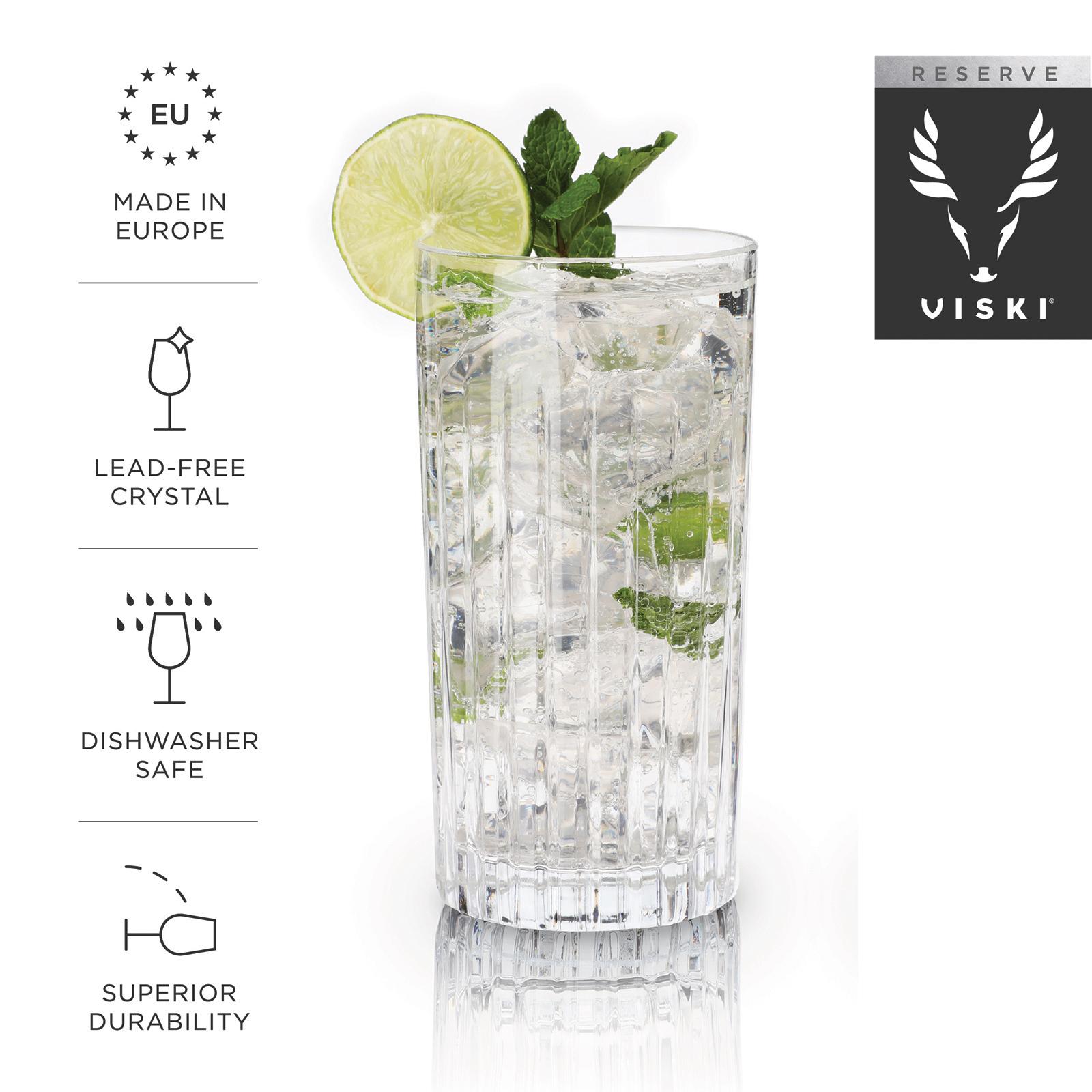 European Crystal Highball Tumbler, Set of 4 7 European Crystal Highball Tumbler, Set of 4
