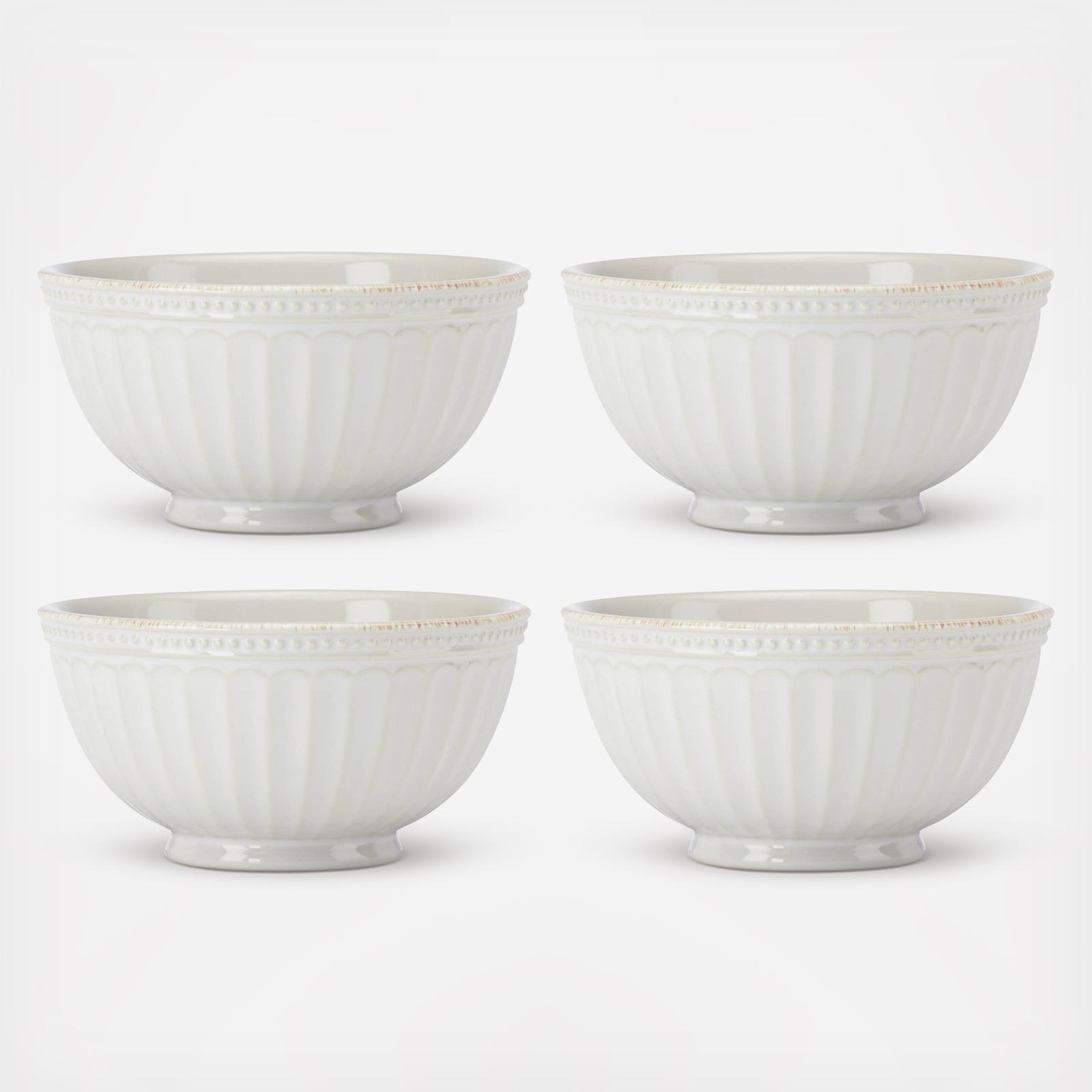 French Perle Groove All-Purpose Bowl, Set of 4