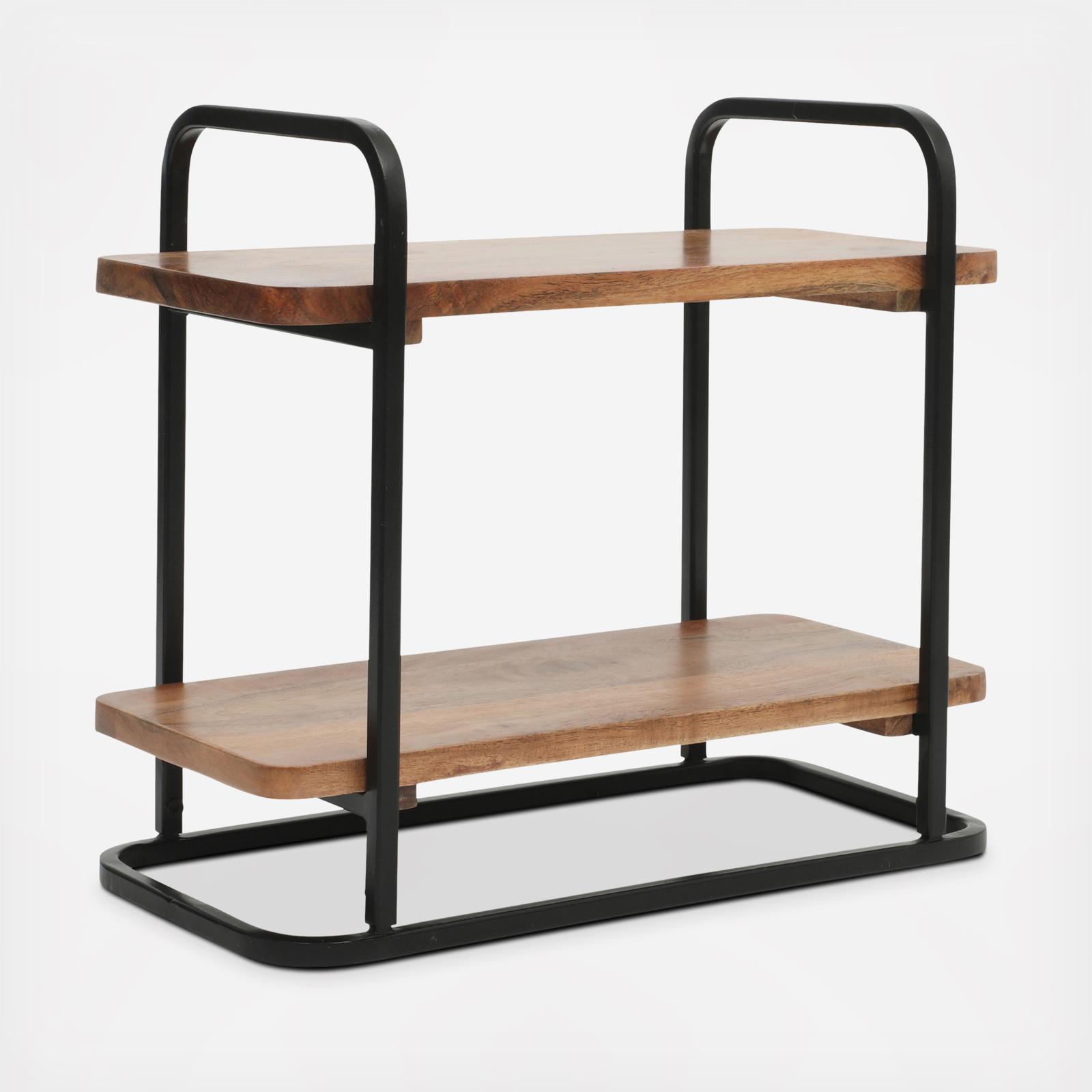 Gracious Dining 2-Tier Acacia Wooden Display 2 Gracious Dining 2-Tier Acacia Wooden Display