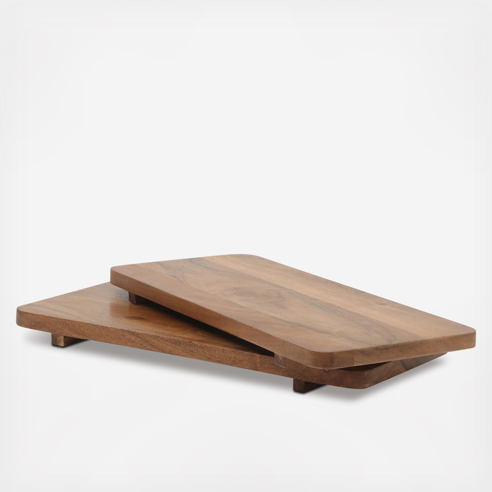 Gracious Dining 2-Tier Acacia Wooden Display 6 Gracious Dining 2-Tier Acacia Wooden Display