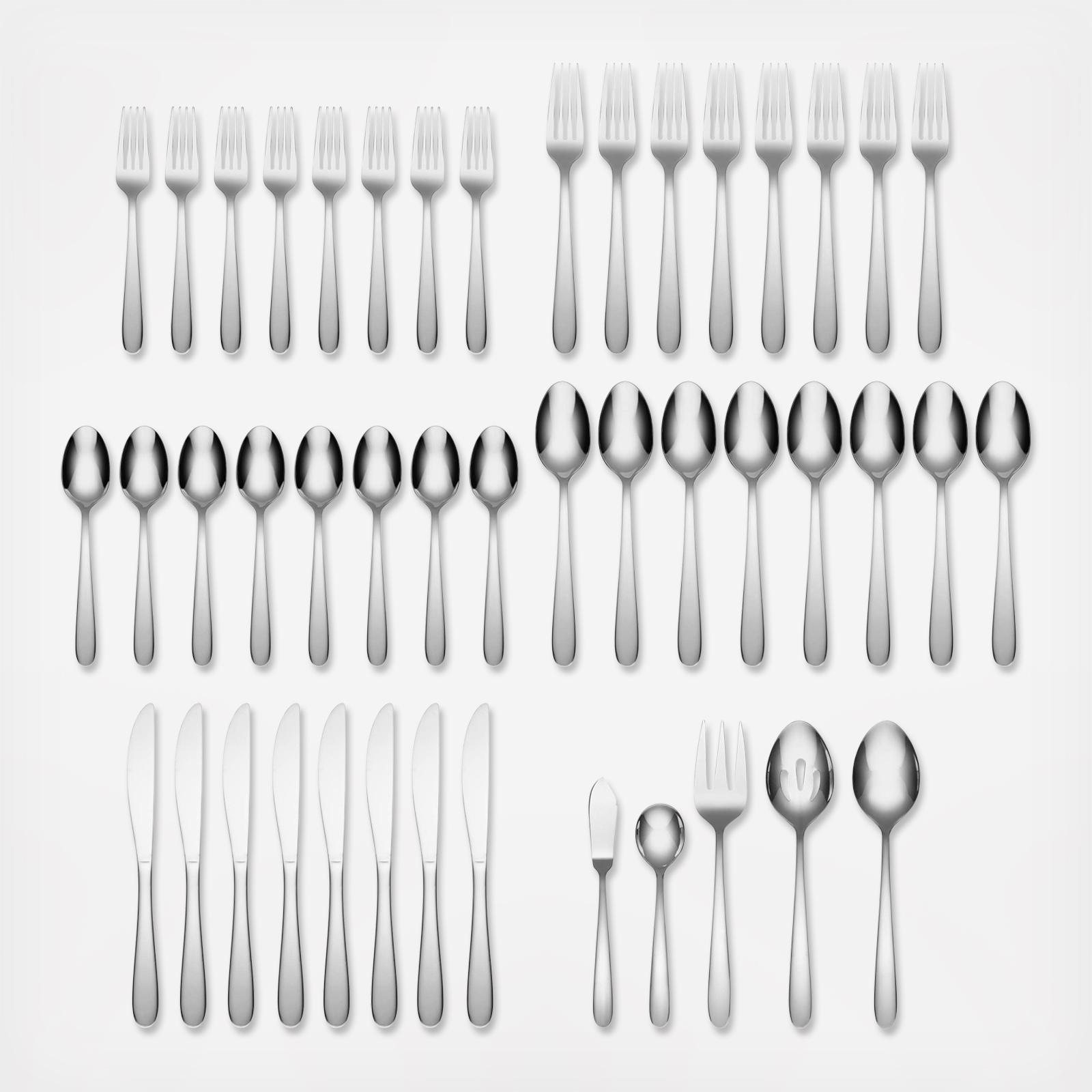 Jude Mirror 45-Piece Flatware Set, Service for 8