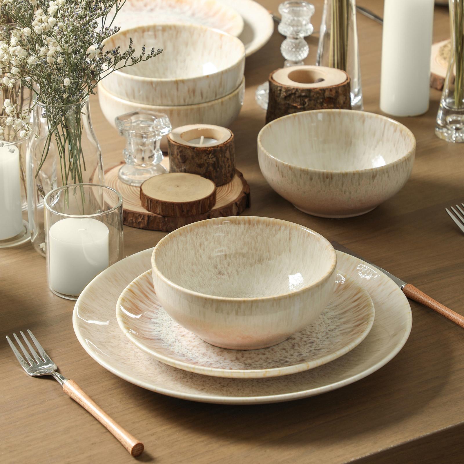 Riley 12-Piece Dinnerware Set, Service for 4 3 Riley 12-Piece Dinnerware Set, Service for 4