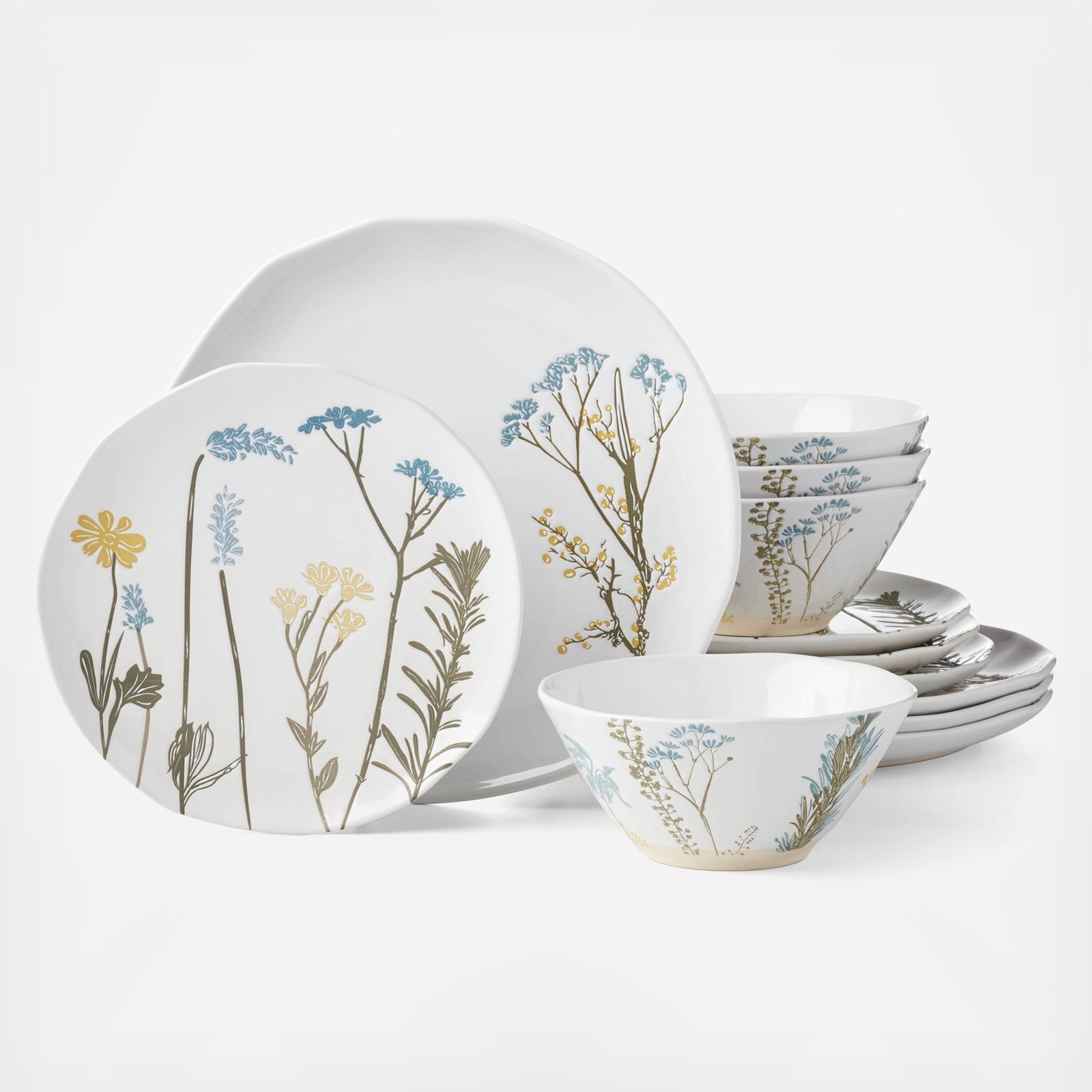 Wildflowers 12-Piece Dinnerware Set, Service for 4 2 Wildflowers 12-Piece Dinnerware Set, Service for 4