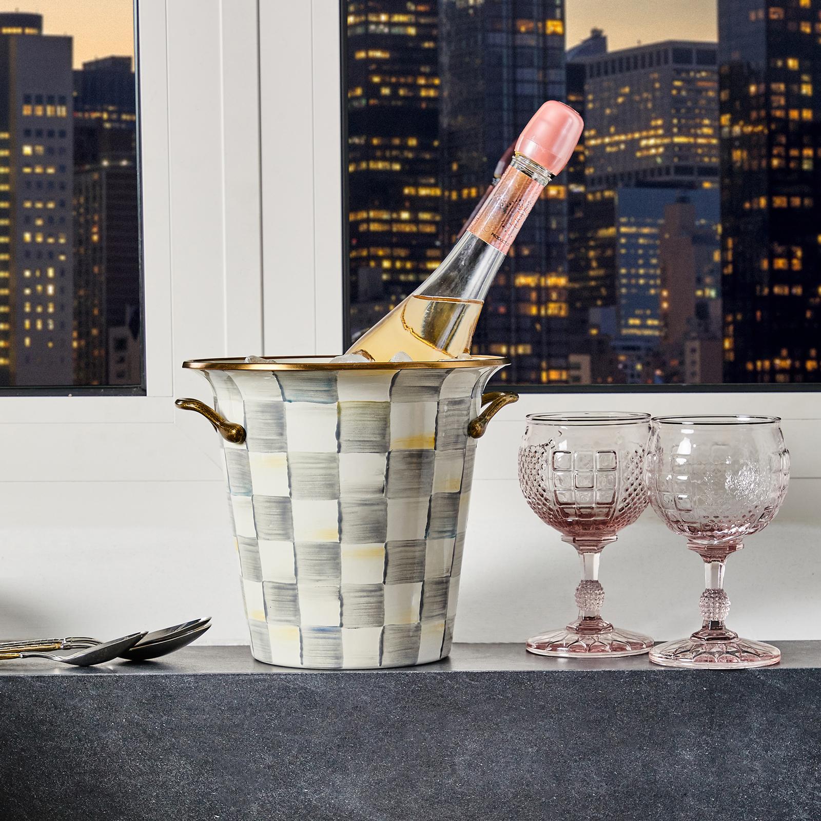 Sterling Check Enamel Wine Cooler 4 Sterling Check Enamel Wine Cooler