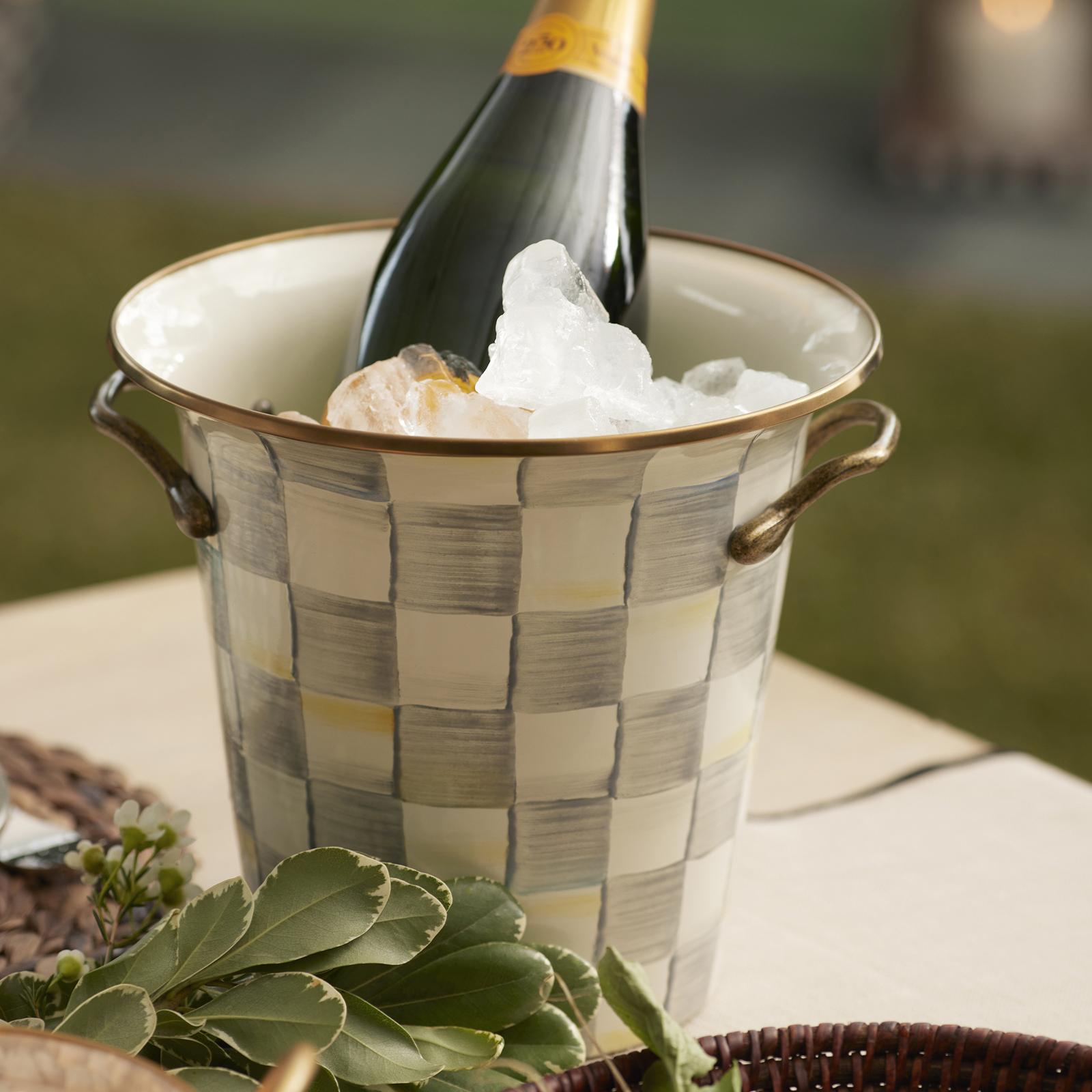Sterling Check Enamel Wine Cooler 4 Sterling Check Enamel Wine Cooler
