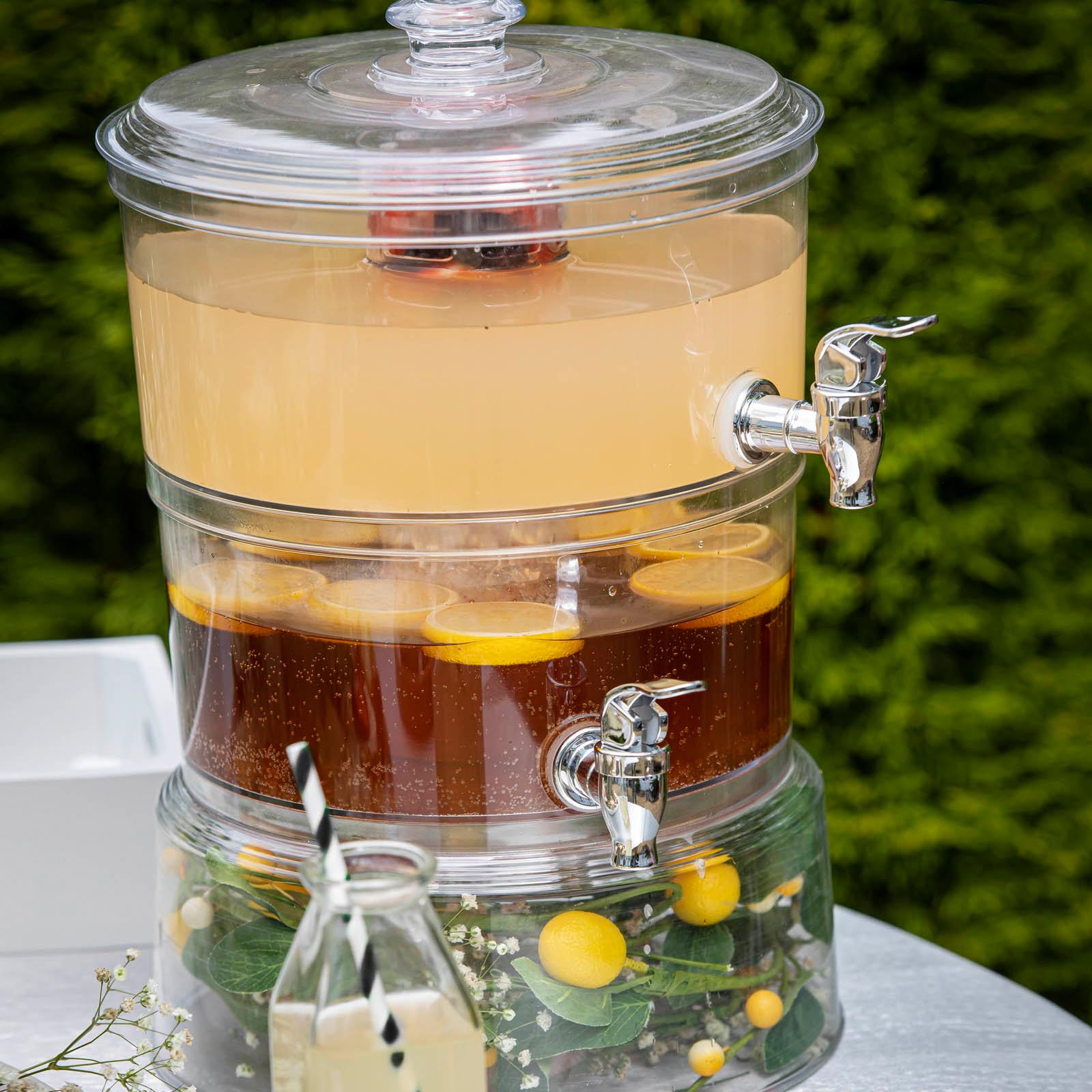 Two-Tiered Stackable Beverage Dispenser 1 Two-Tiered Stackable Beverage Dispenser