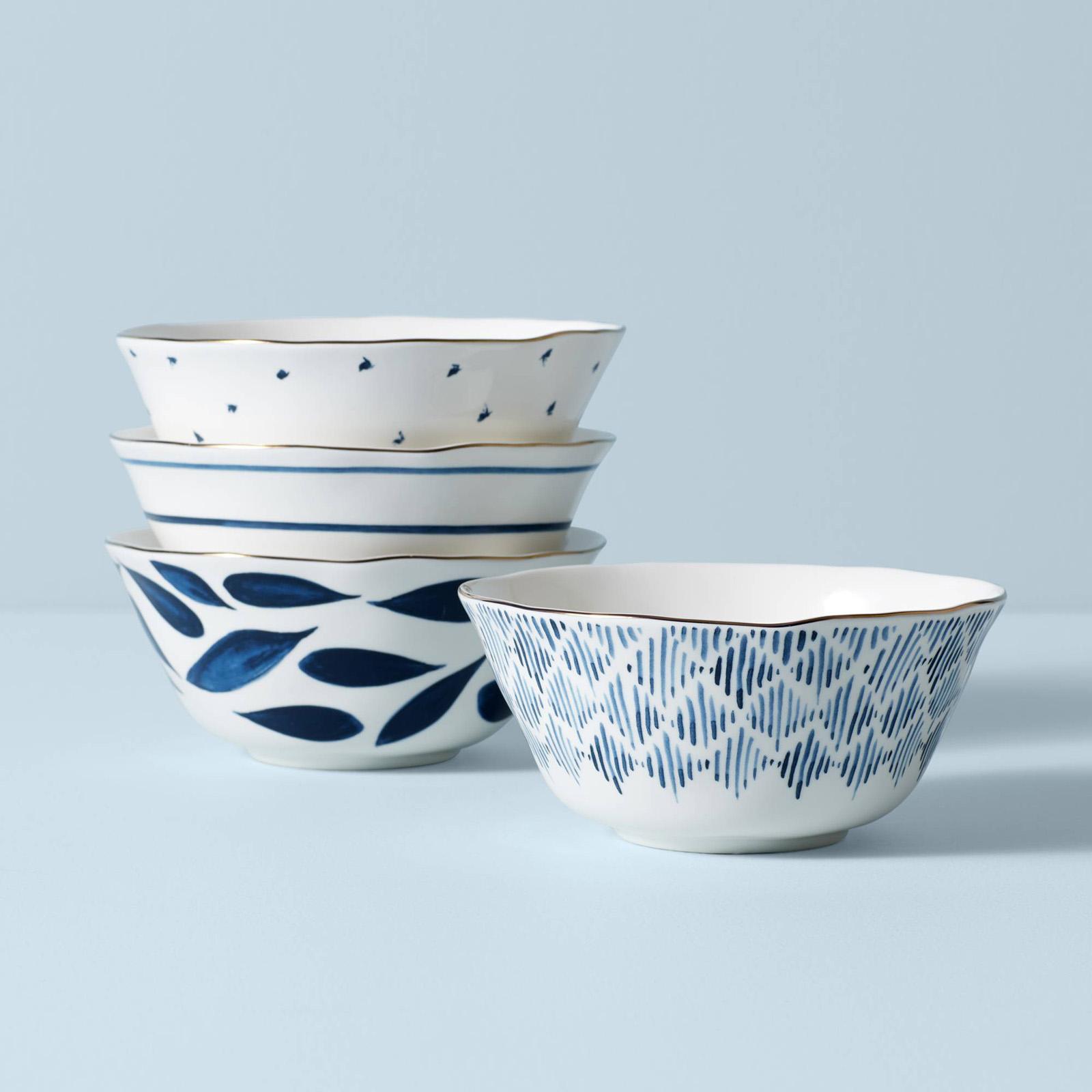 Blue Bay 4-Piece Assorted Cereal Bowl Set 6 Blue Bay 4-Piece Assorted Cereal Bowl Set