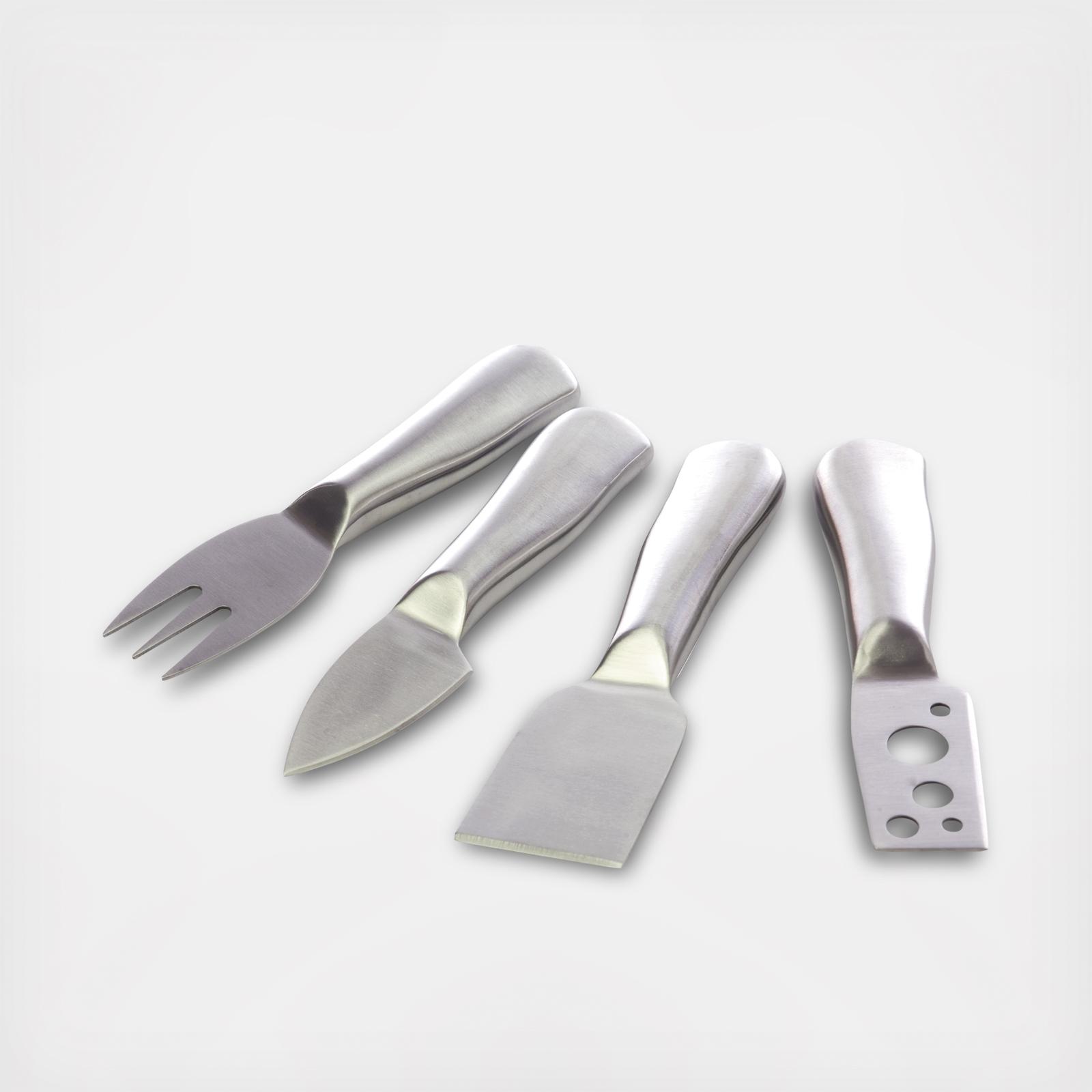 Botero Cheese Knife Set, Set of 4 3 Botero Cheese Knife Set, Set of 4
