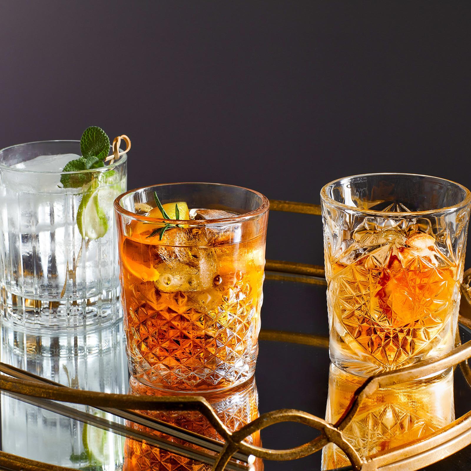 Classic Cocktail Carats Double Old-Fashioned Glass, Set of 4 4 Classic Cocktail Carats Double Old-Fashioned Glass, Set of 4