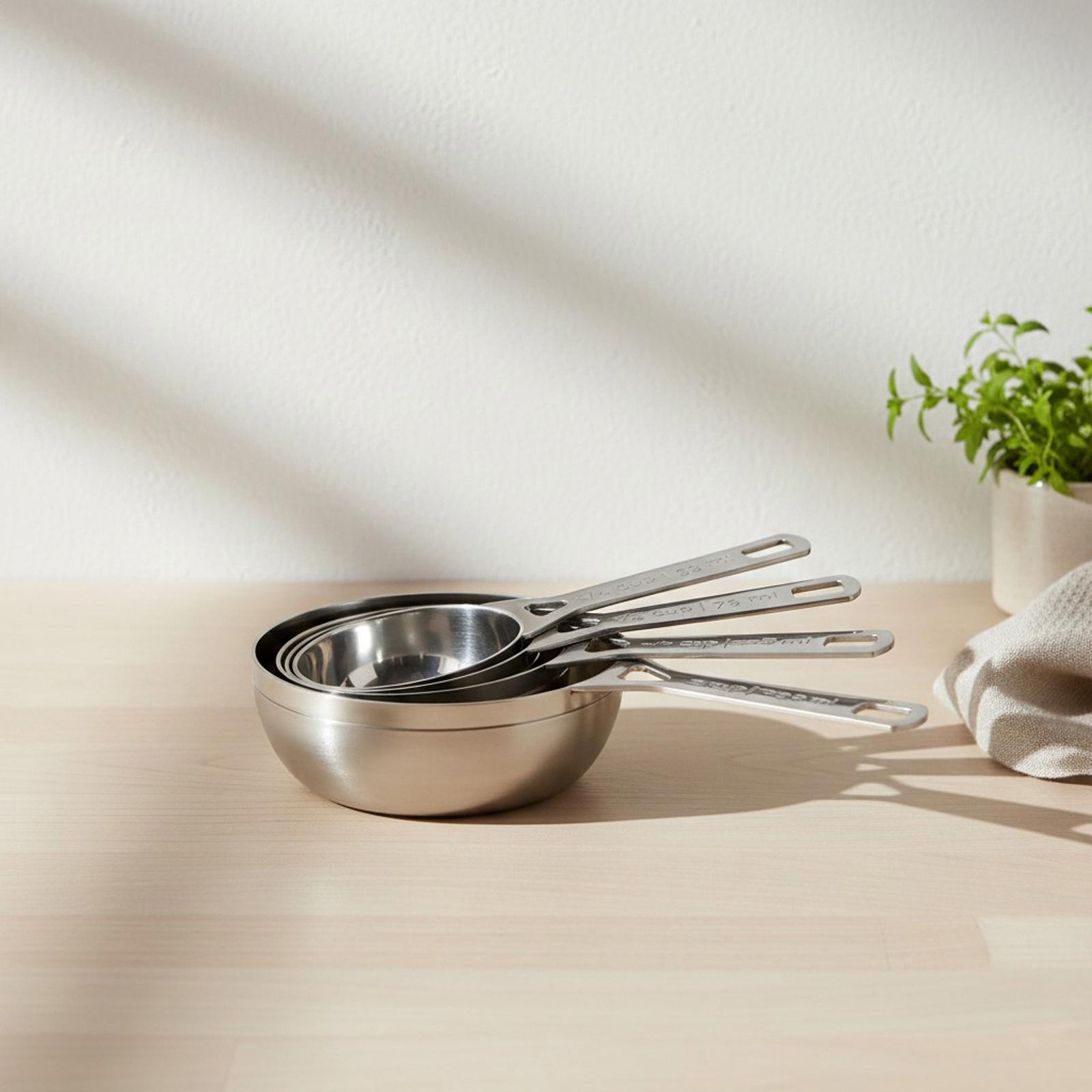 Stainless 4-Piece Measuring Cup Set 11 Stainless 4-Piece Measuring Cup Set